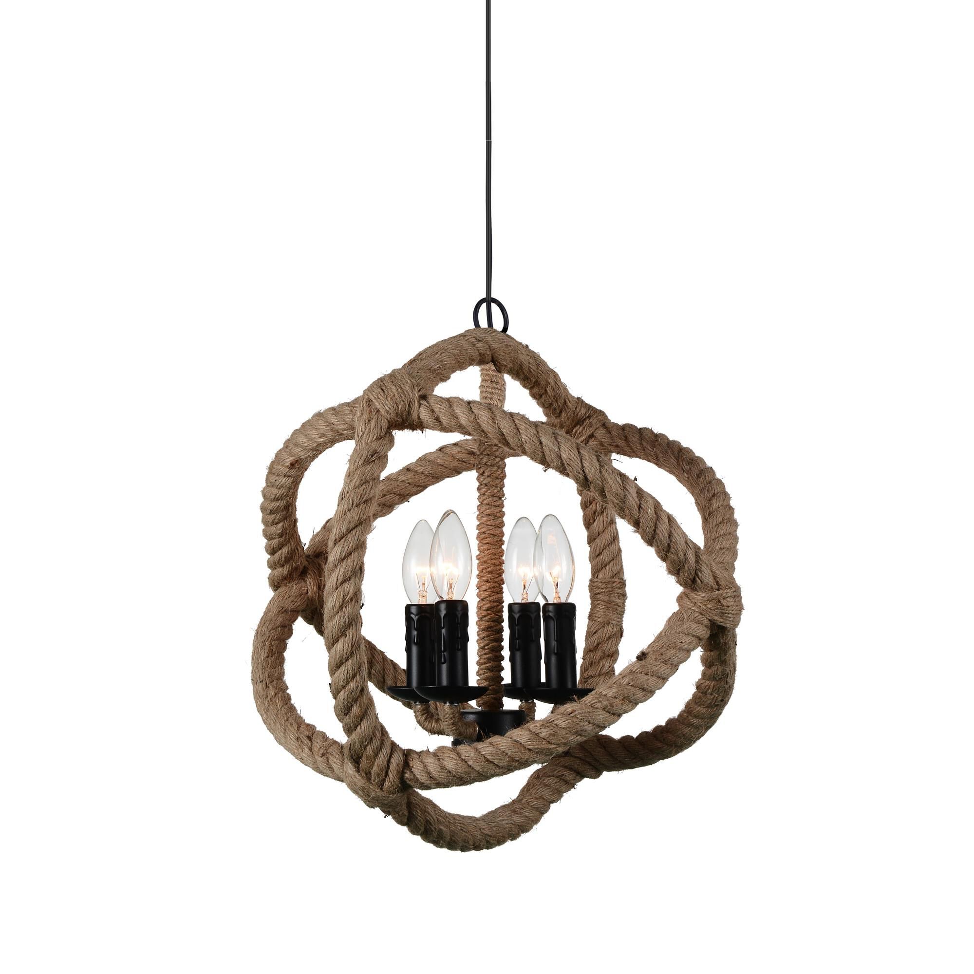 Padma 17 Inch 4 Light Mini Chandelier by CWI Lighting