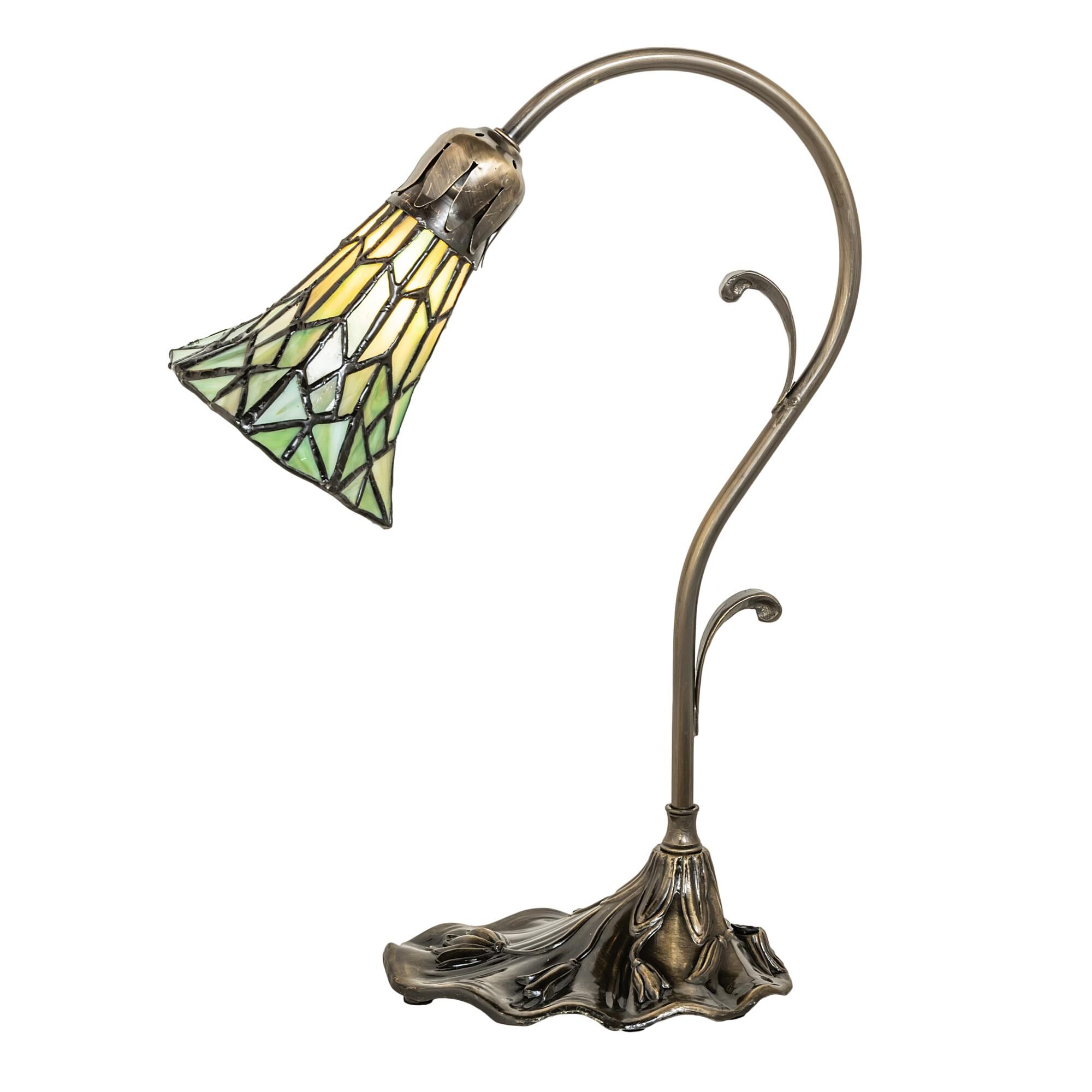 Stained Glass Pond Lily 15 Inch Accent Lamp by Meyda Lighting