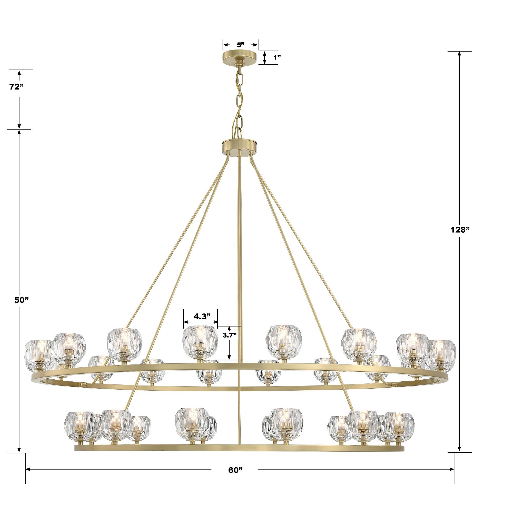 Shown in Soft Brass finish and Faceted Cut crystal and Crystal glass and Crystal shade