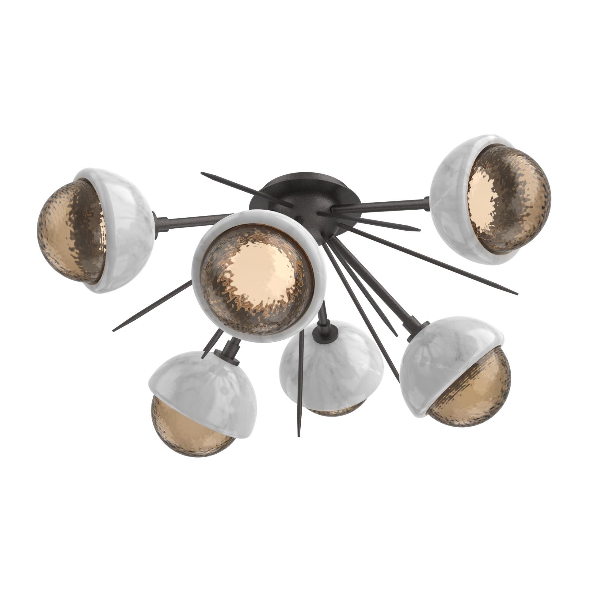 Levi Wilson Cabochon 28 Inch Semi Flush Mount by Hammerton Studio