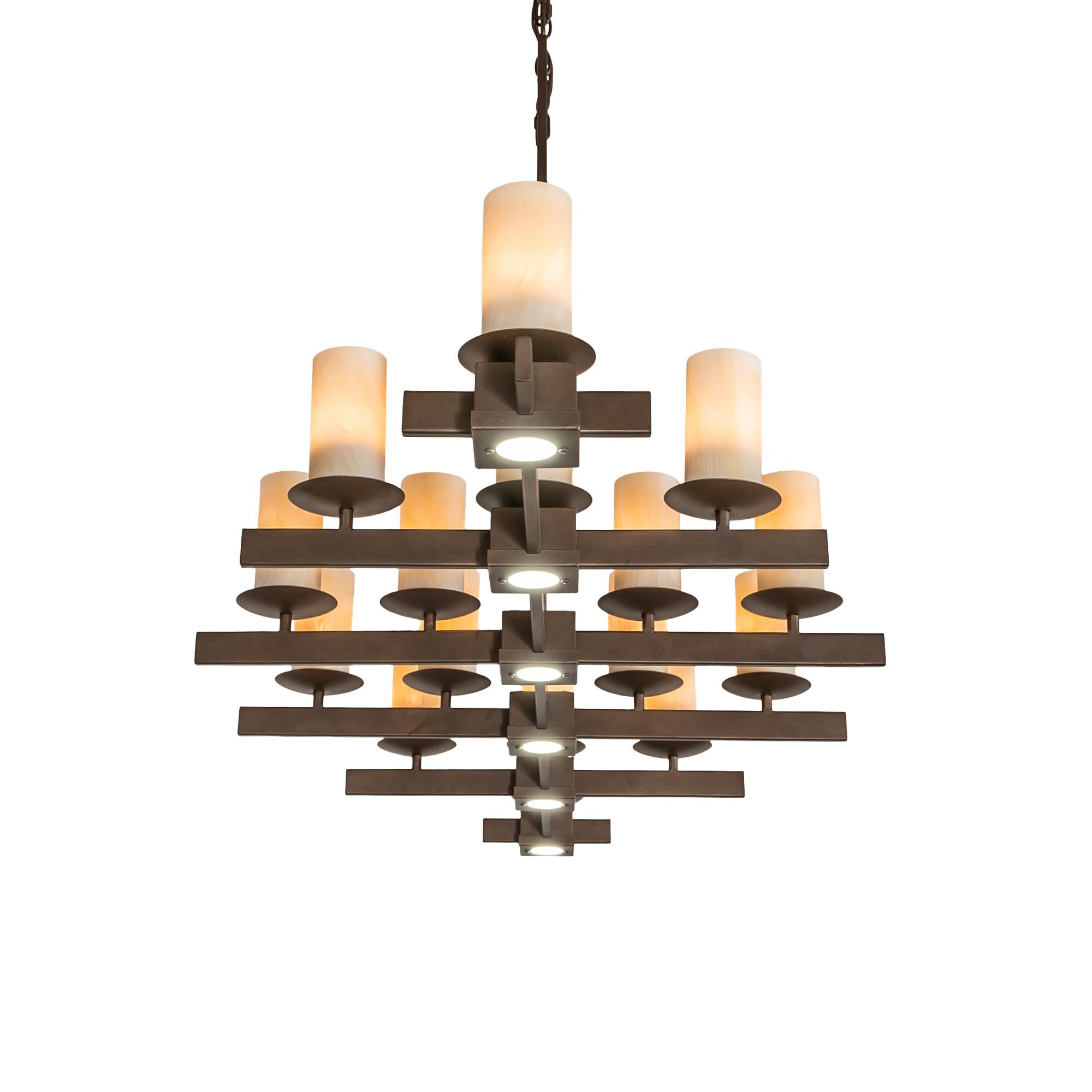 Shown in Wrought Iron finish and Amber /Acrylic glass