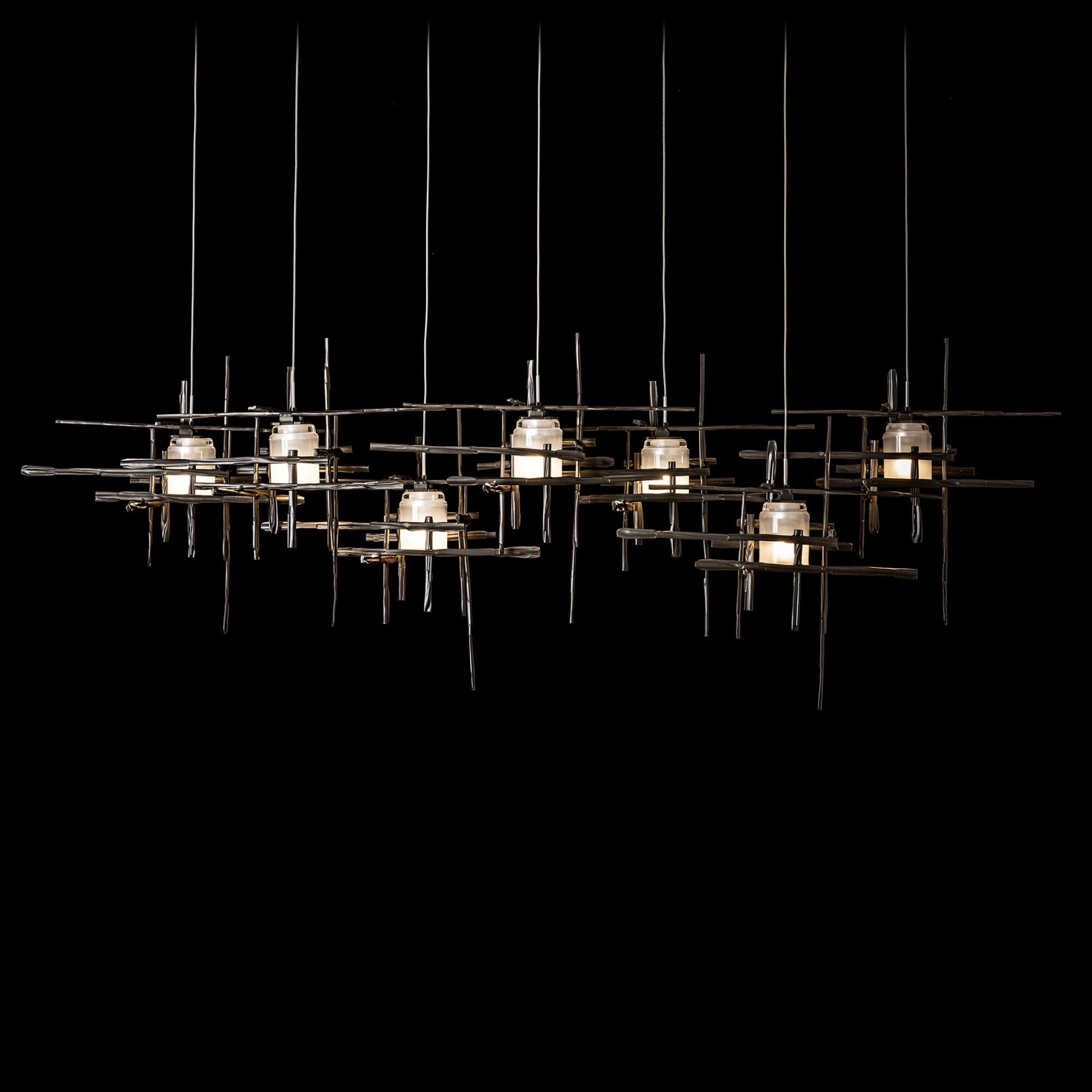 Tura 53 Inch 7 Light LED Linear Suspension Light by Hubbardton Forge