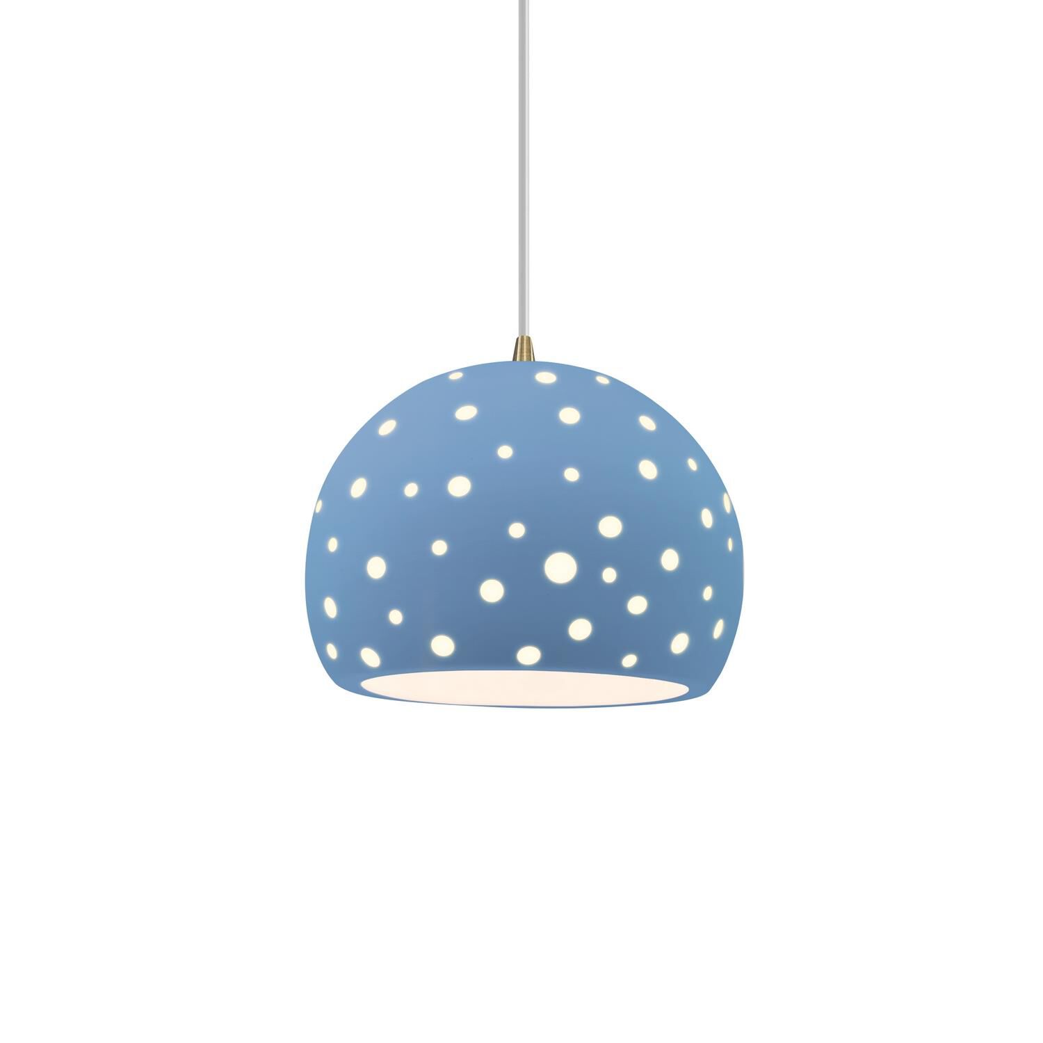 Perforated Globe 7 Inch Mini Pendant by Justice Design Group