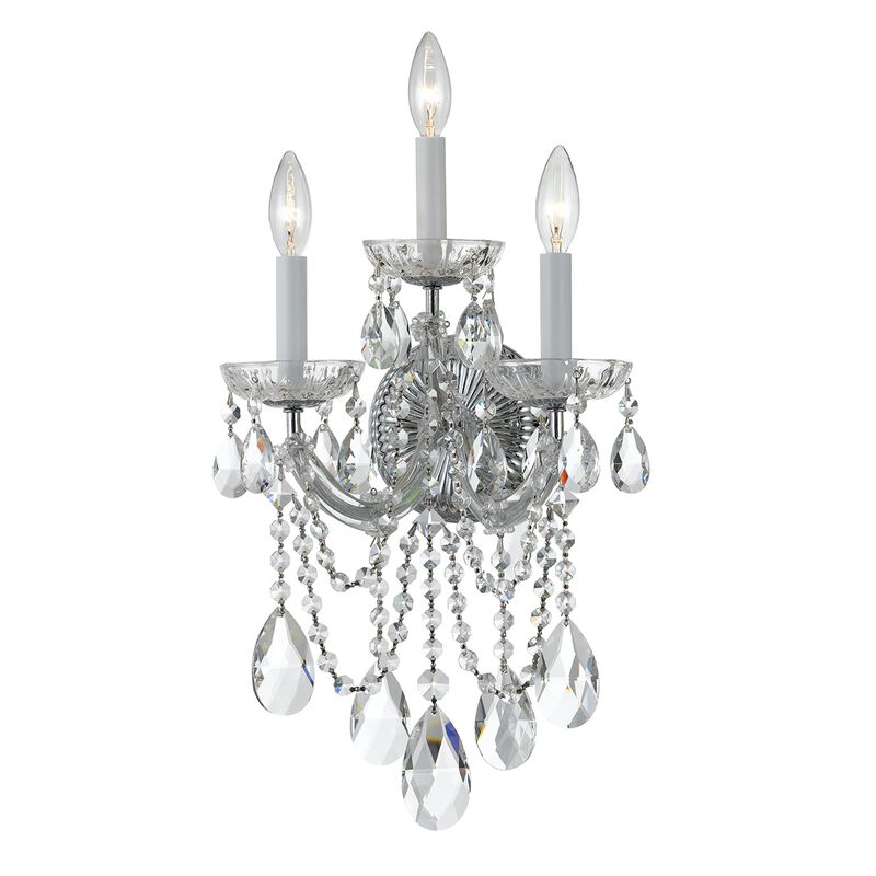 Maria Theresa 22 Inch 3 Light Wall Sconce by Crystorama