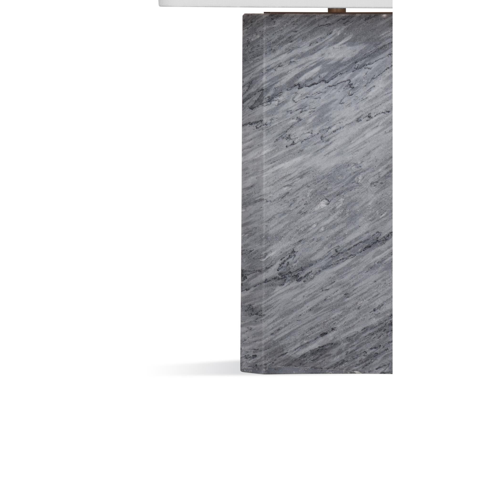 Shown in Grey Marble finish and White shade