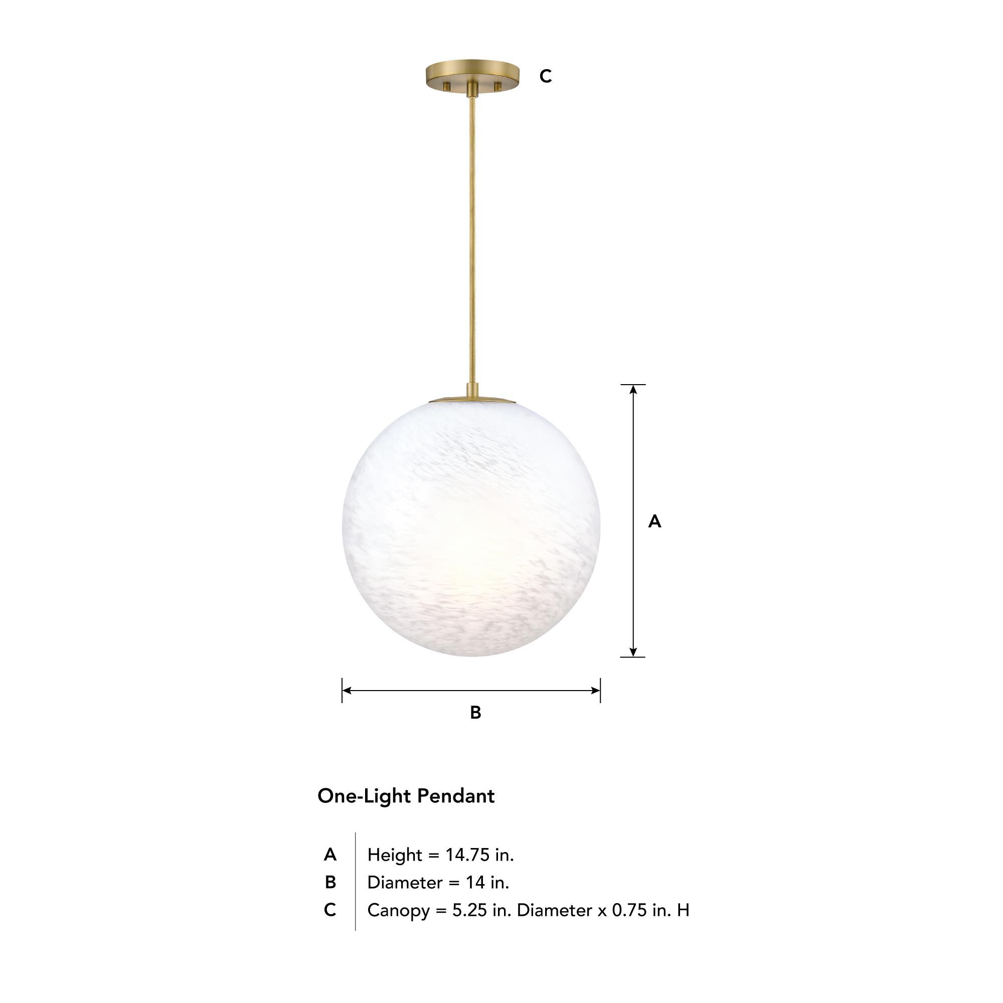 Pixie 14 Inch Large Pendant by Designers Fountain