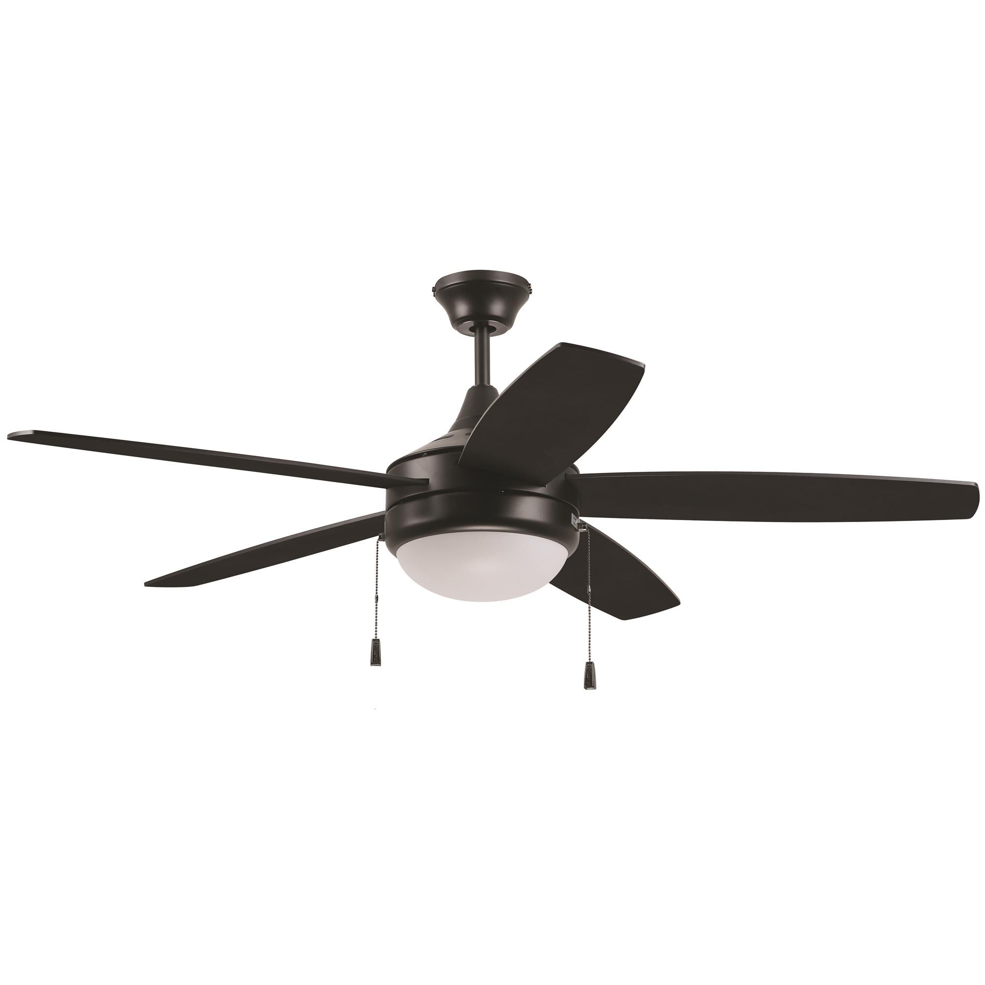 Shown in Flat Black finish and Frost White glass and Yes shade