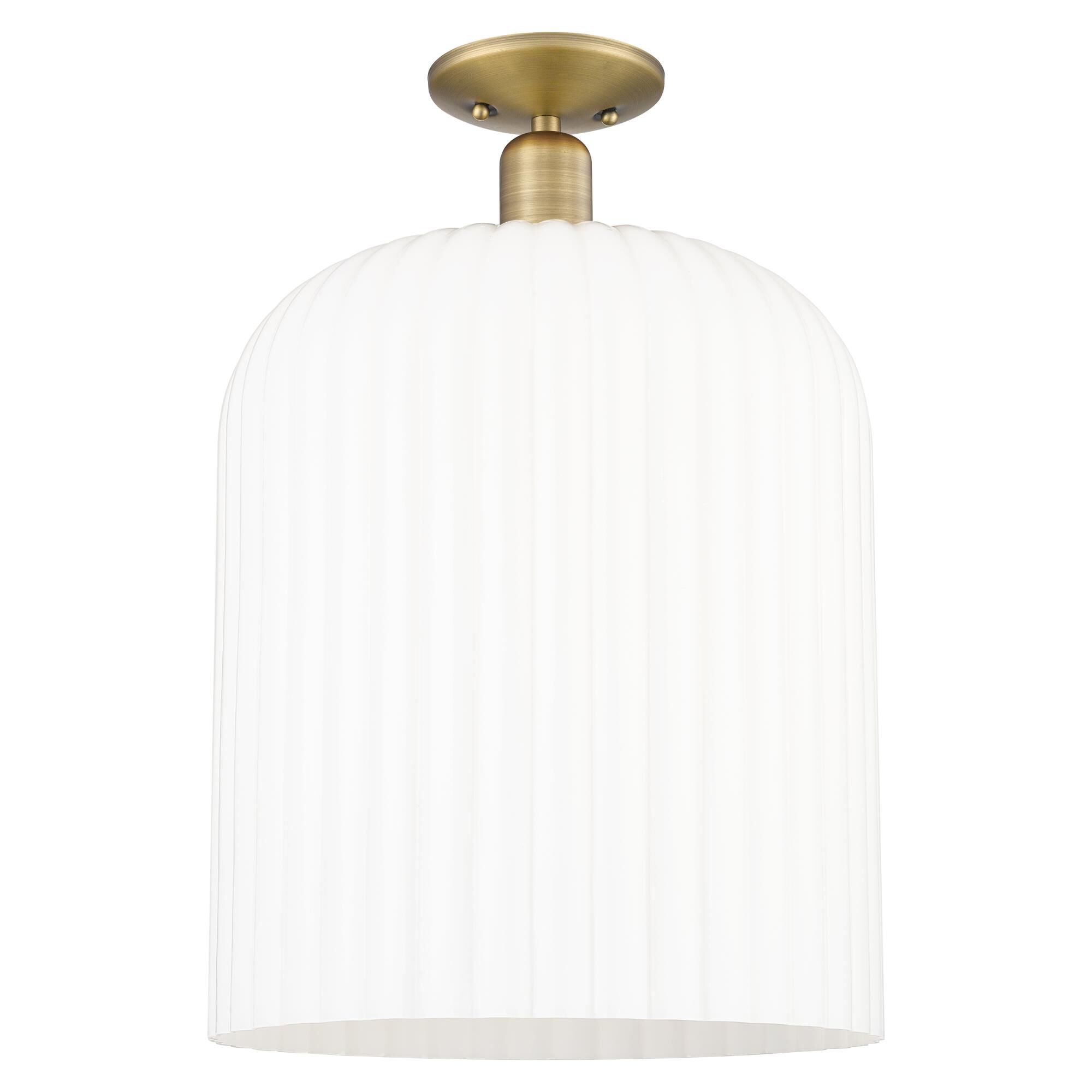 Shown in Brushed Brass finish and Gloss White glass