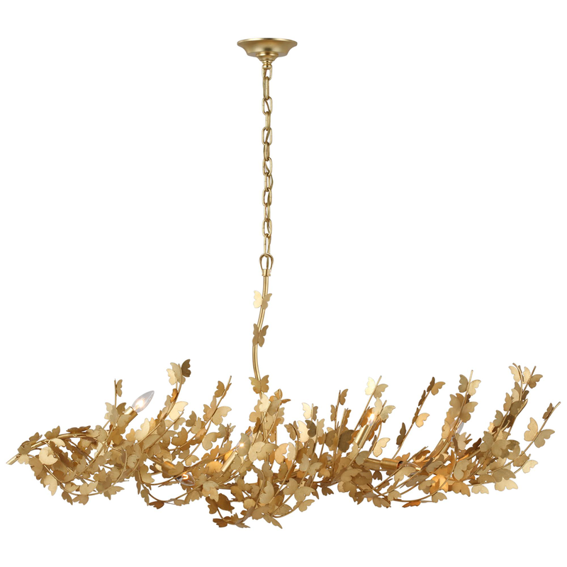 Julie Neill Farfalle 54 Inch 7 Light LED Linear Suspension Light by Visual Comfort Signature Collection