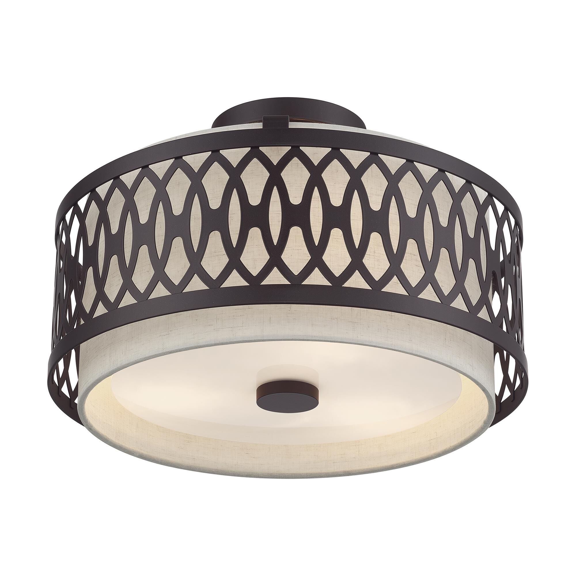 Vistaview 15 Inch Semi Flush Mount by Livex Lighting