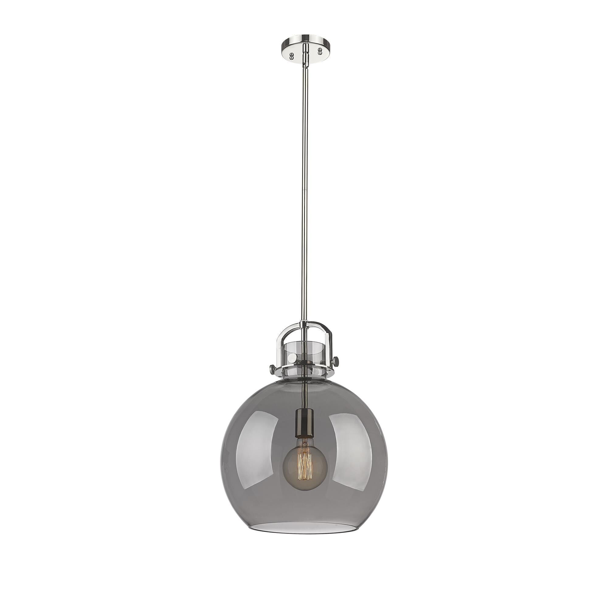 Shown in Polished Nickel finish and Plated Smoke glass