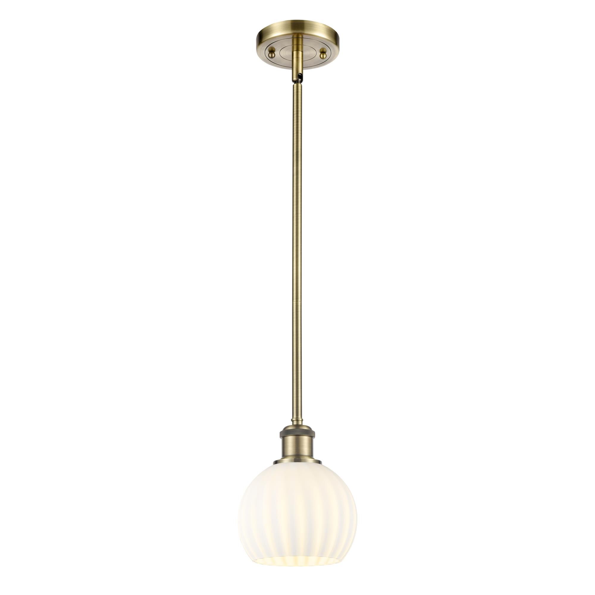 Bruno Marashlian White Venetian 6 Inch Mini Pendant by Innovations Lighting