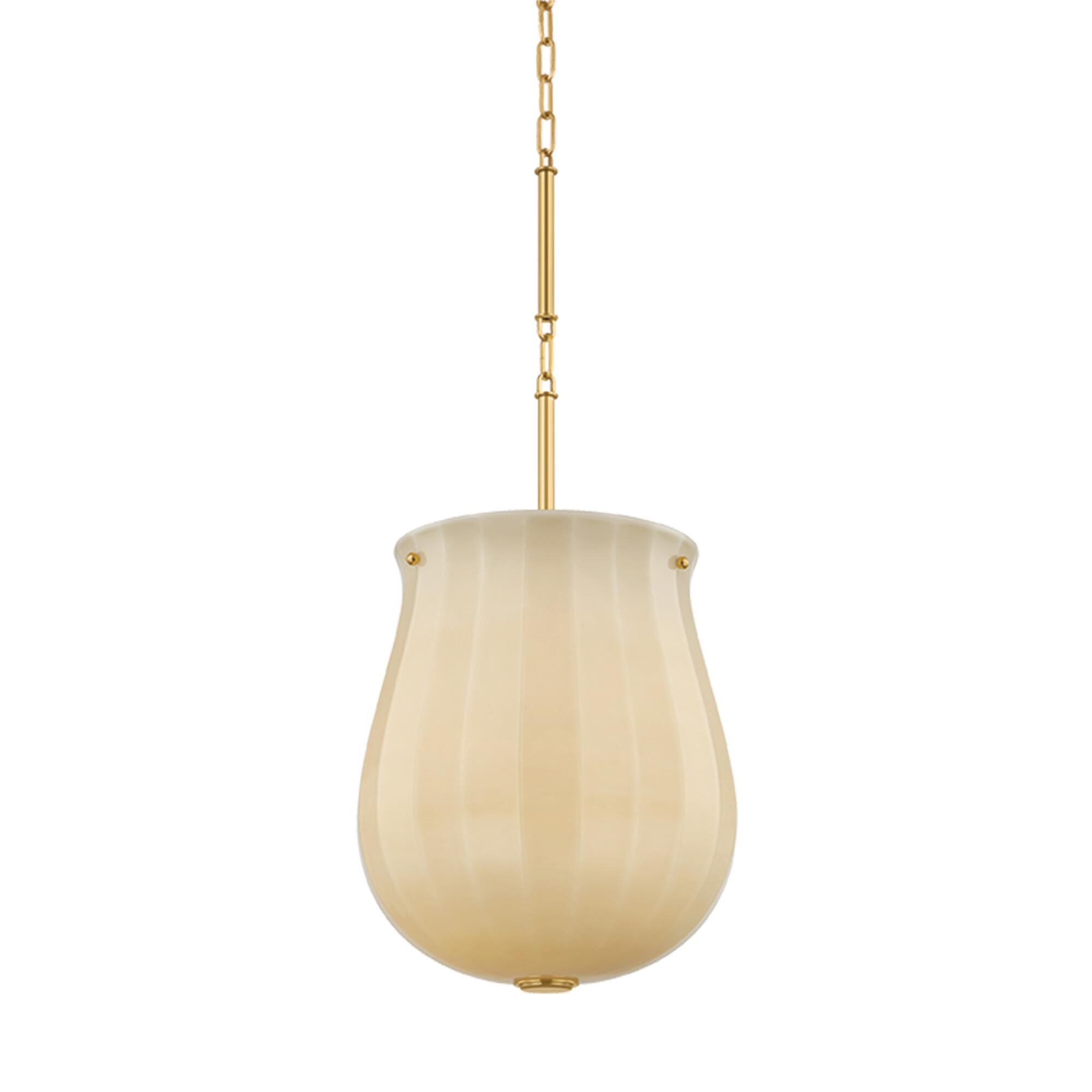 Shown in Aged Brass finish and Etched with Optic glass