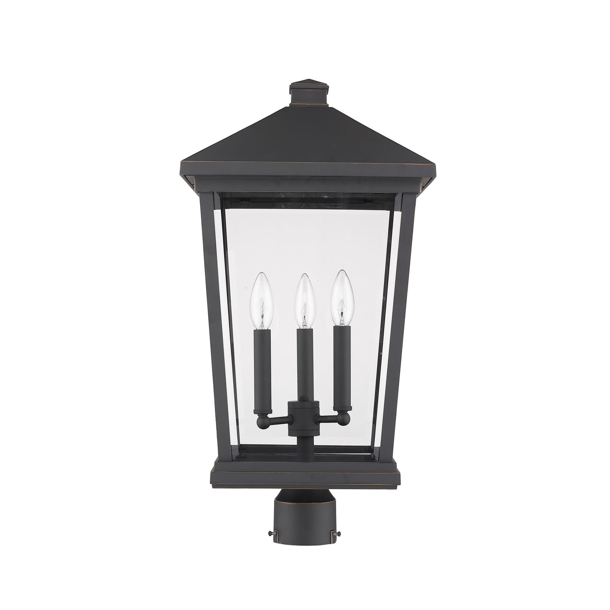 Beacon 23 Inch Tall 3 Light Outdoor Post Lamp by Z-Lite