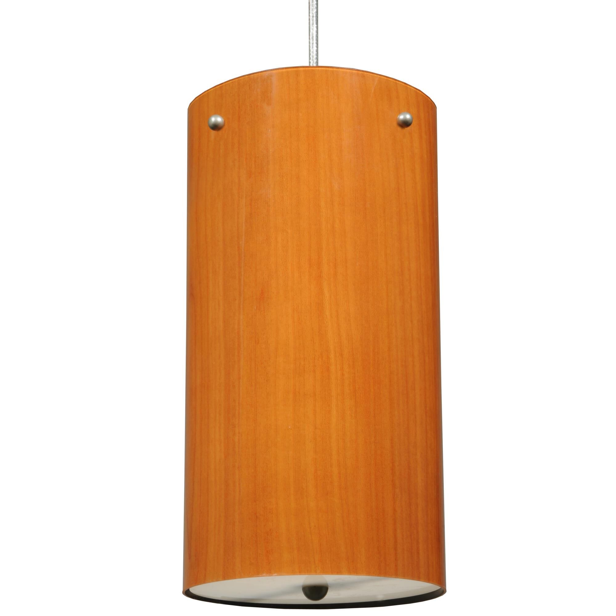 Shown in Nickel Finish;Custom Finish finish and Faux Cherry Acrylic glass