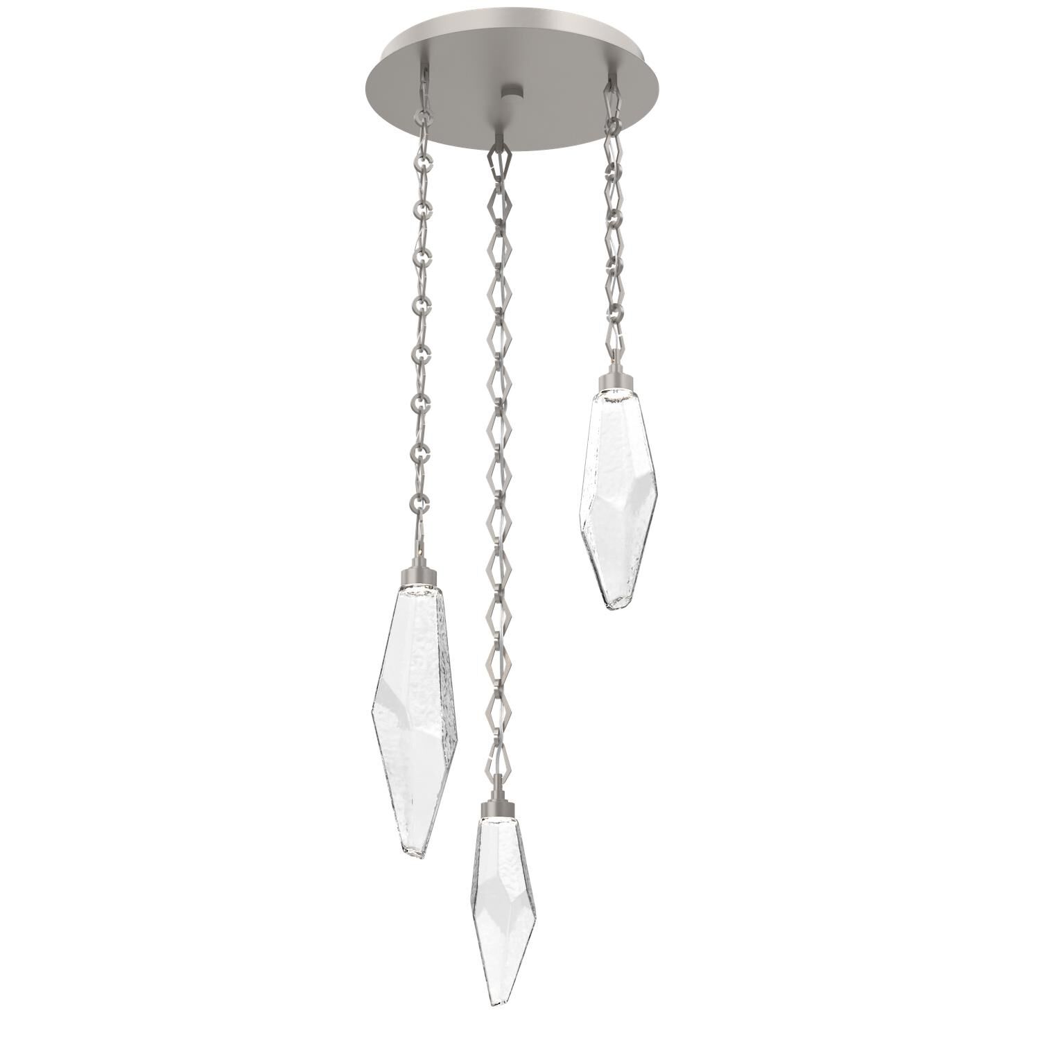 Levi Wilson Rock Crystal 17 Inch Multi Light Pendant by Hammerton Studio