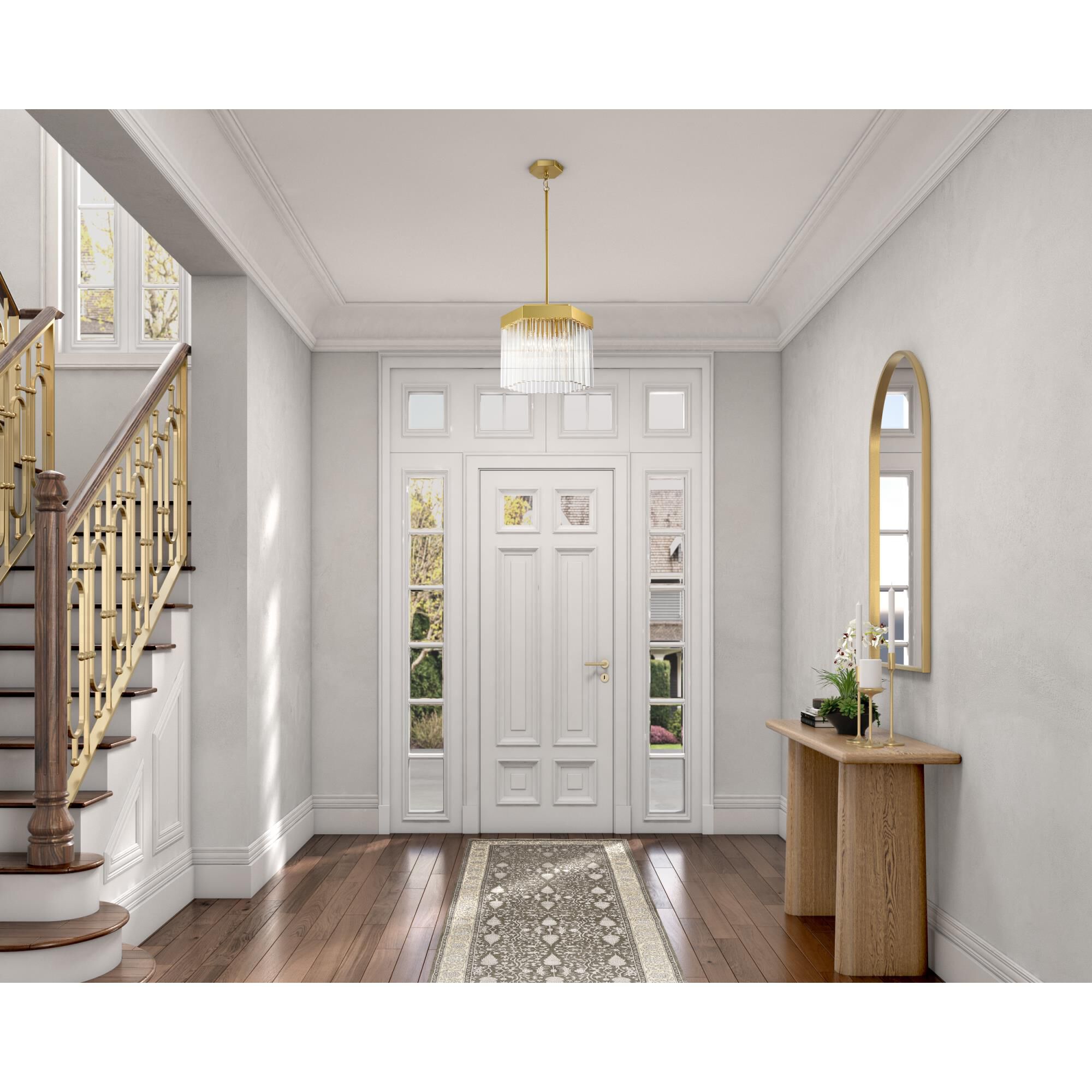 Shown in Brushed Brass finish