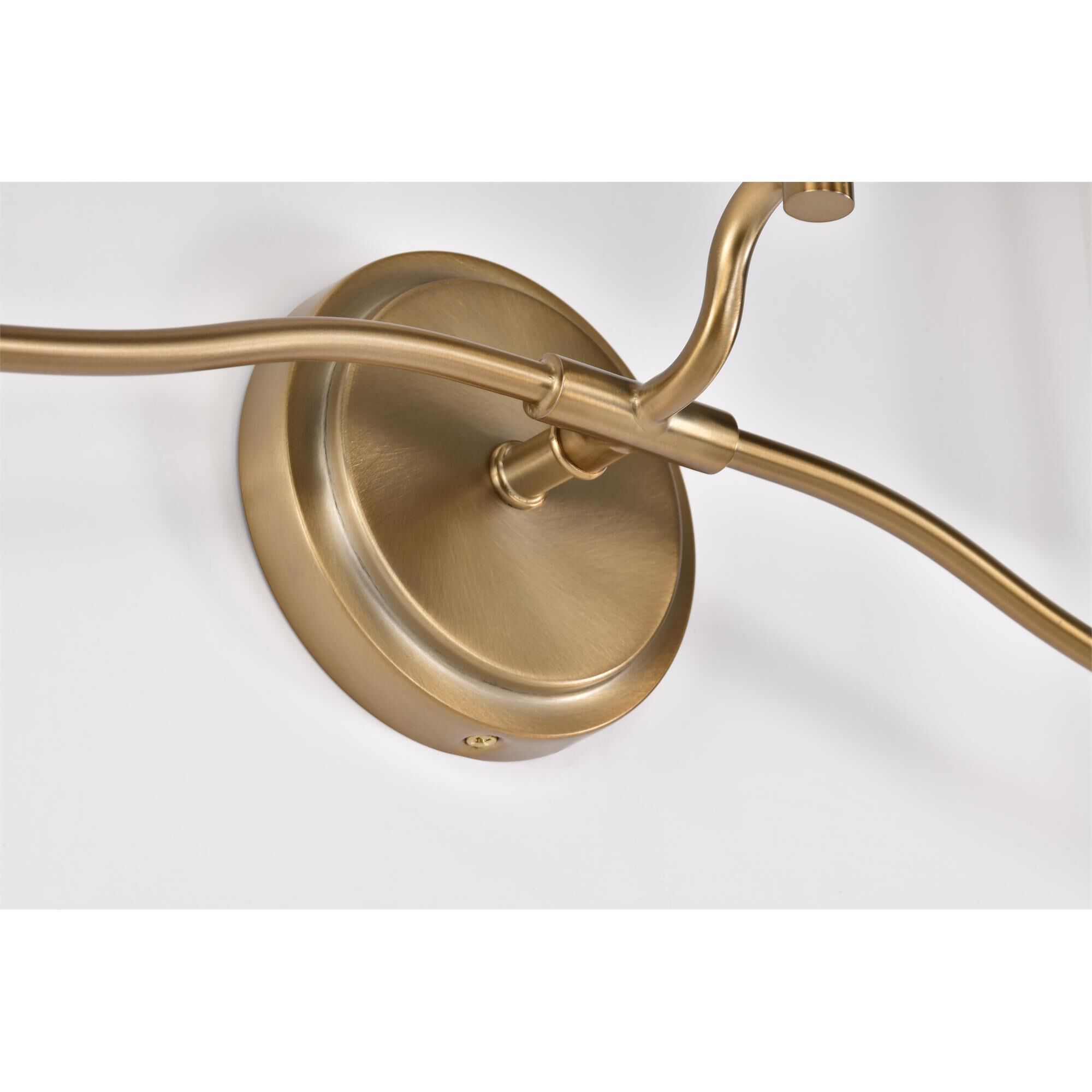 Shown in Burnished Brass finish and White Opal glass