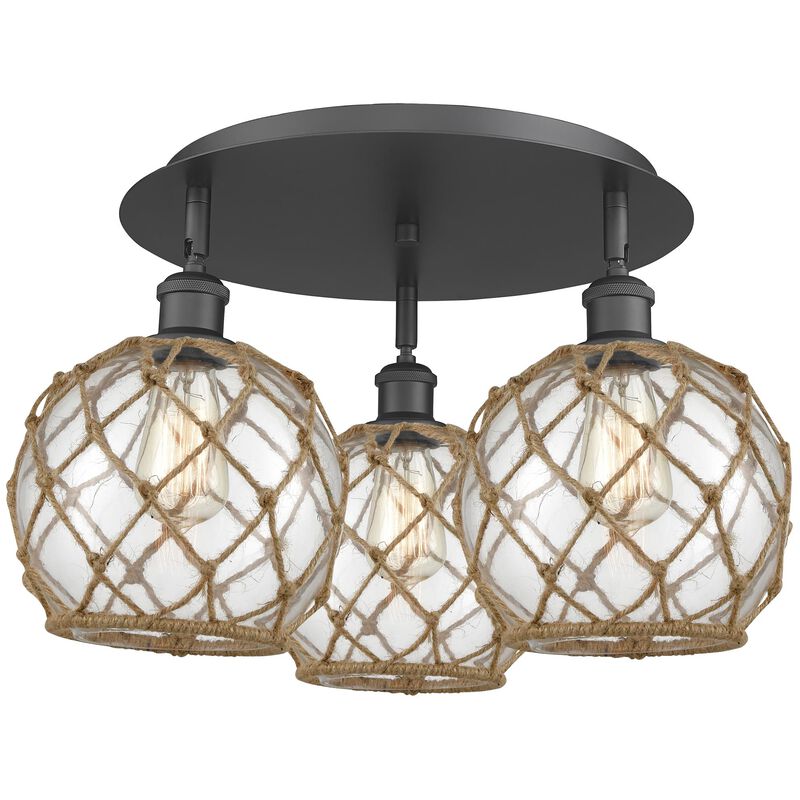 Bruno Marashlian Farmhouse Rope 20 Inch Flush Mount by Innovations Lighting