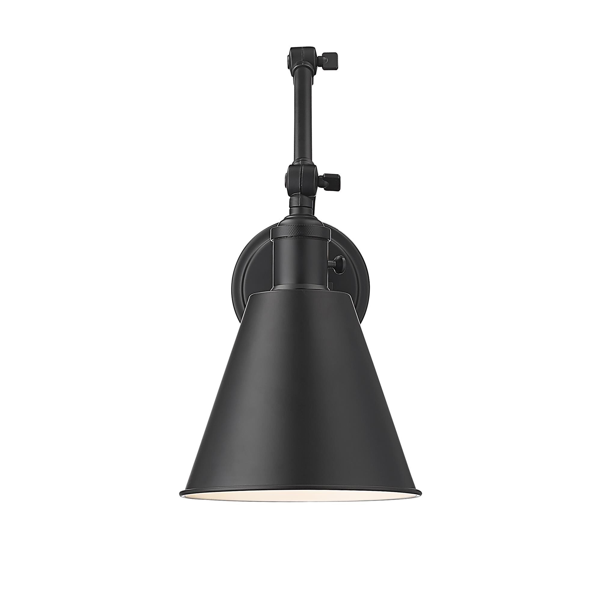 Shown in Matte Black finish and Clear glass and Clear shade
