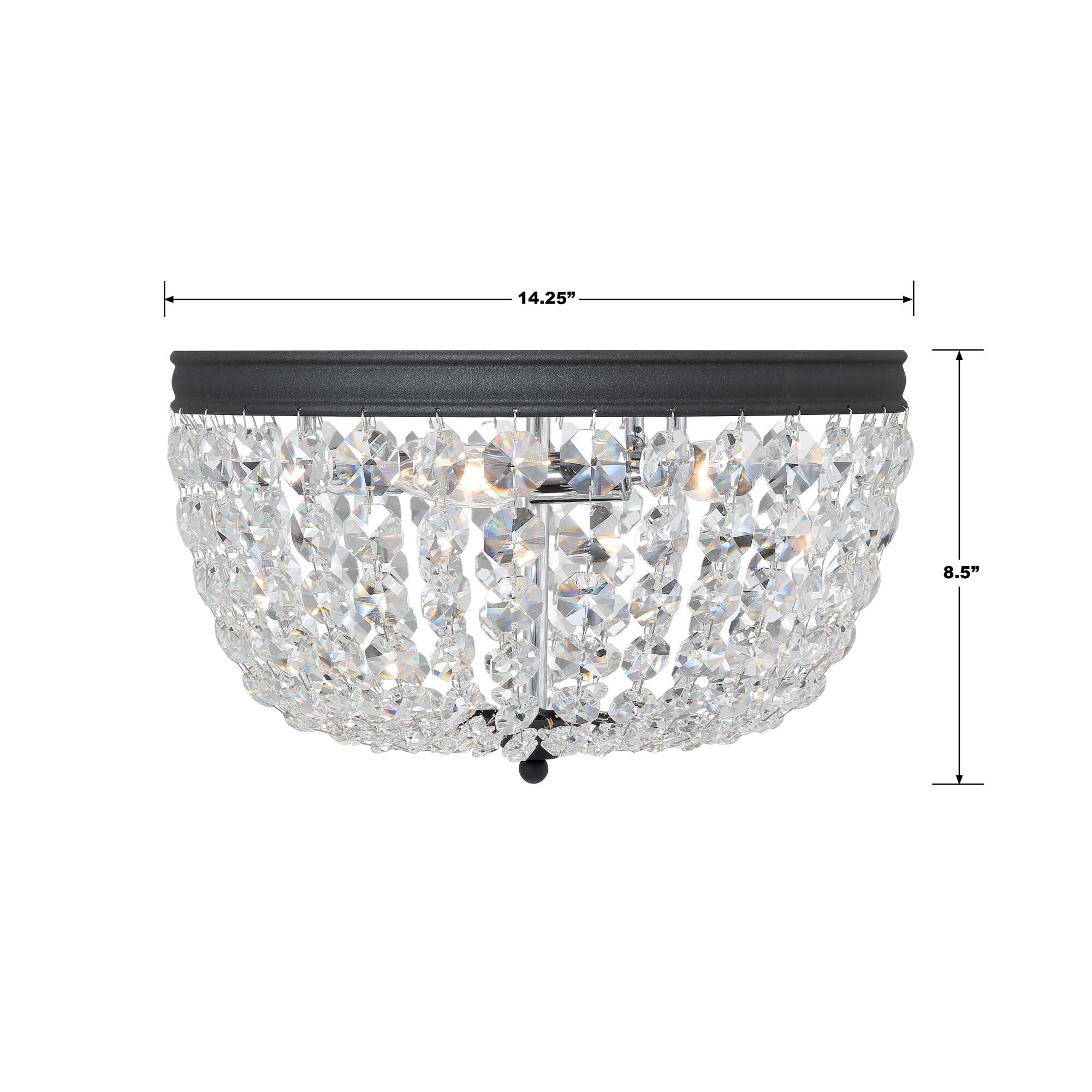 Nola 14 Inch 3 Light Flush Mount by Crystorama
