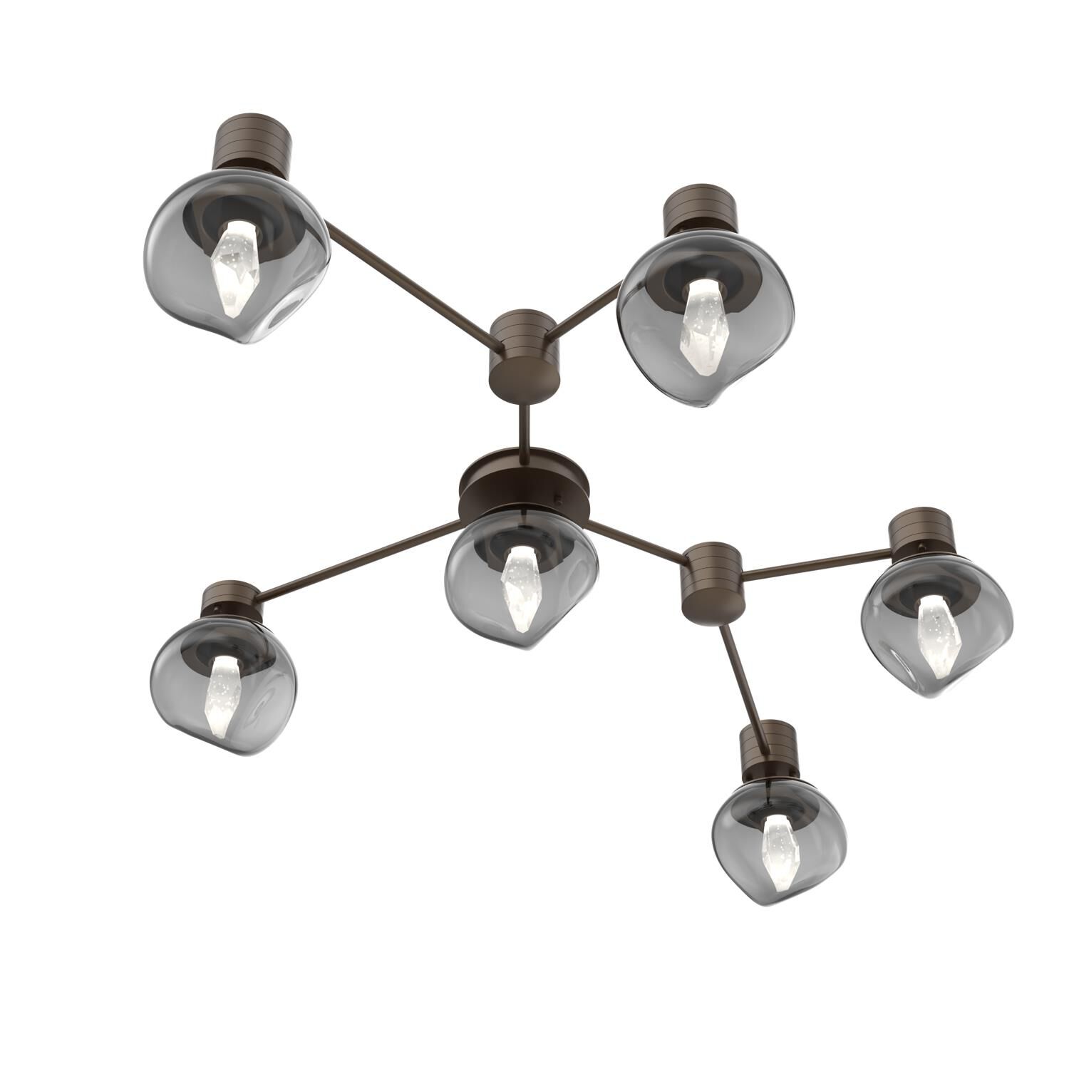 Levi Wilson Luna 37 Inch Semi Flush Mount by Hammerton Studio
