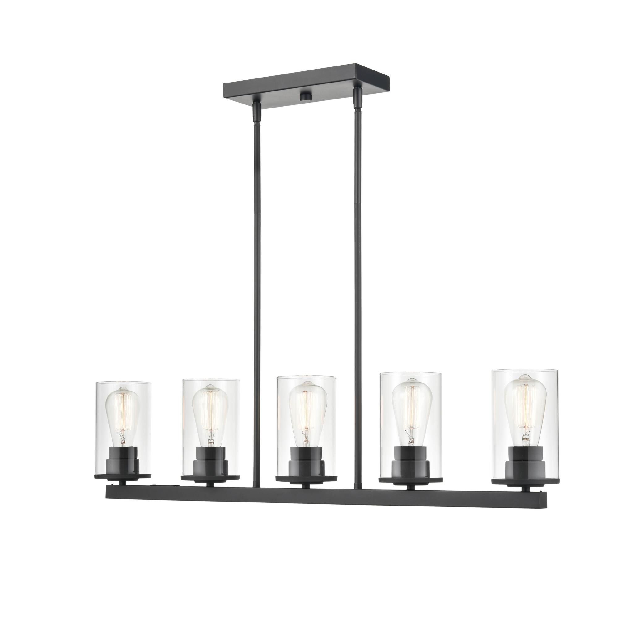 Shown in Matte Black finish and Clear glass