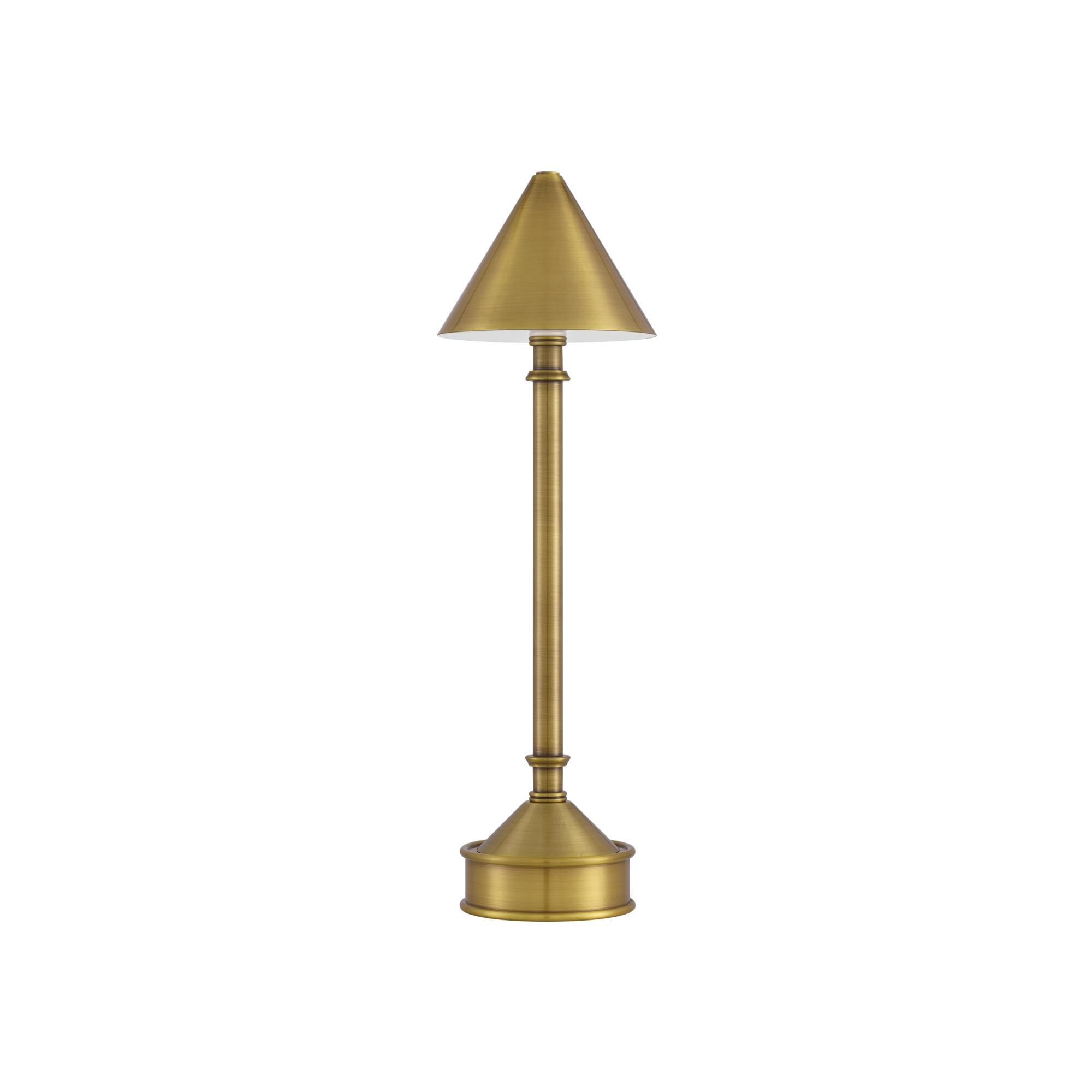 Shown in Brass finish and Polished Brass Metal shade