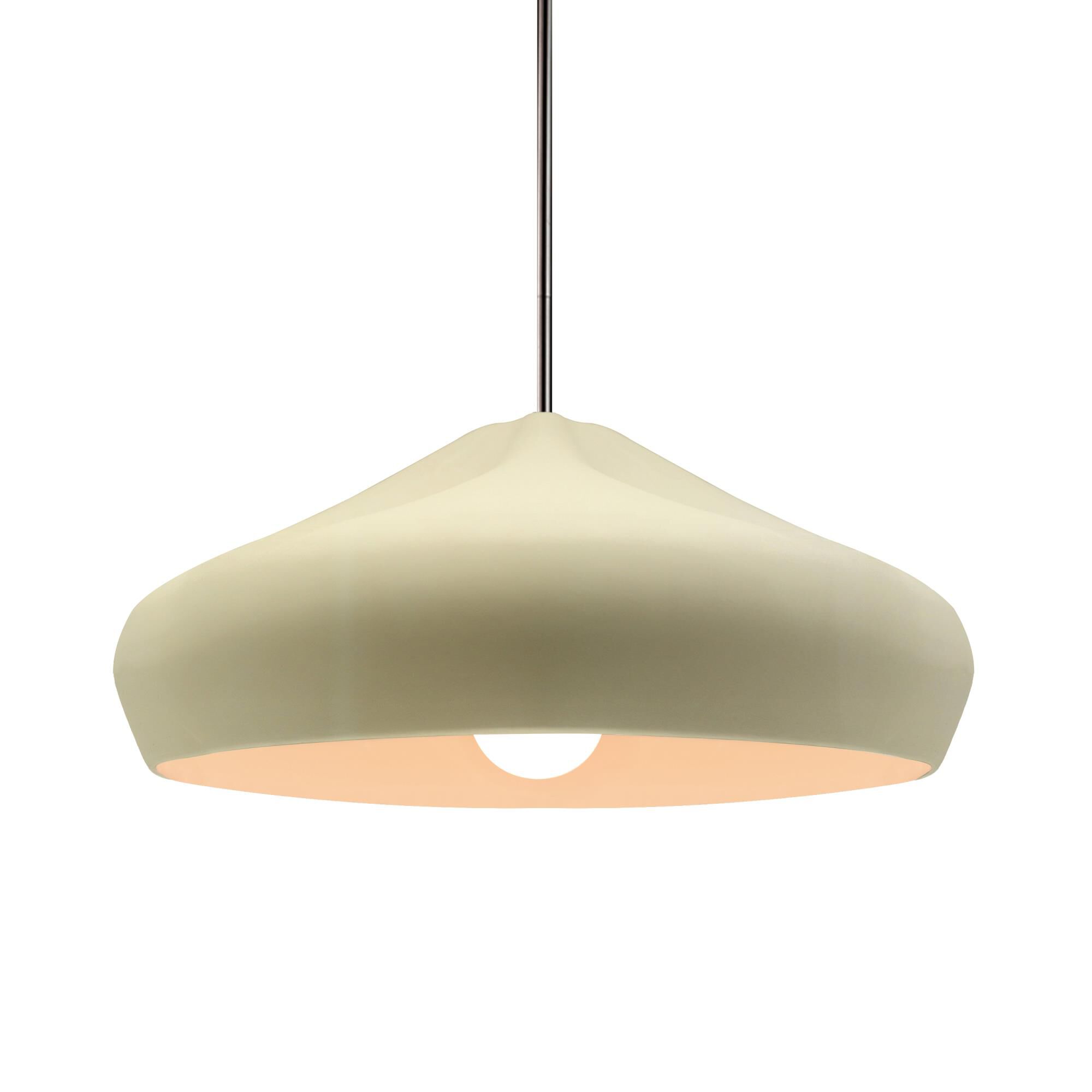 Shown in Brushed Nickel finish and Vanilla shade
