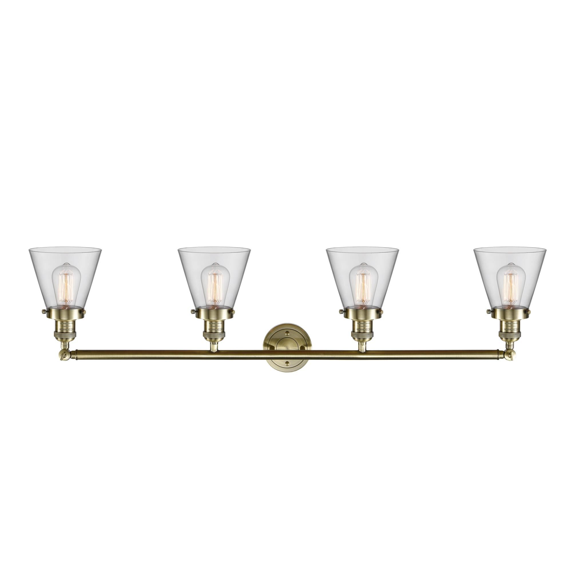 Bruno Marashlian Small Cone 42 Inch 4 Light Bath Vanity Light by Innovations Lighting