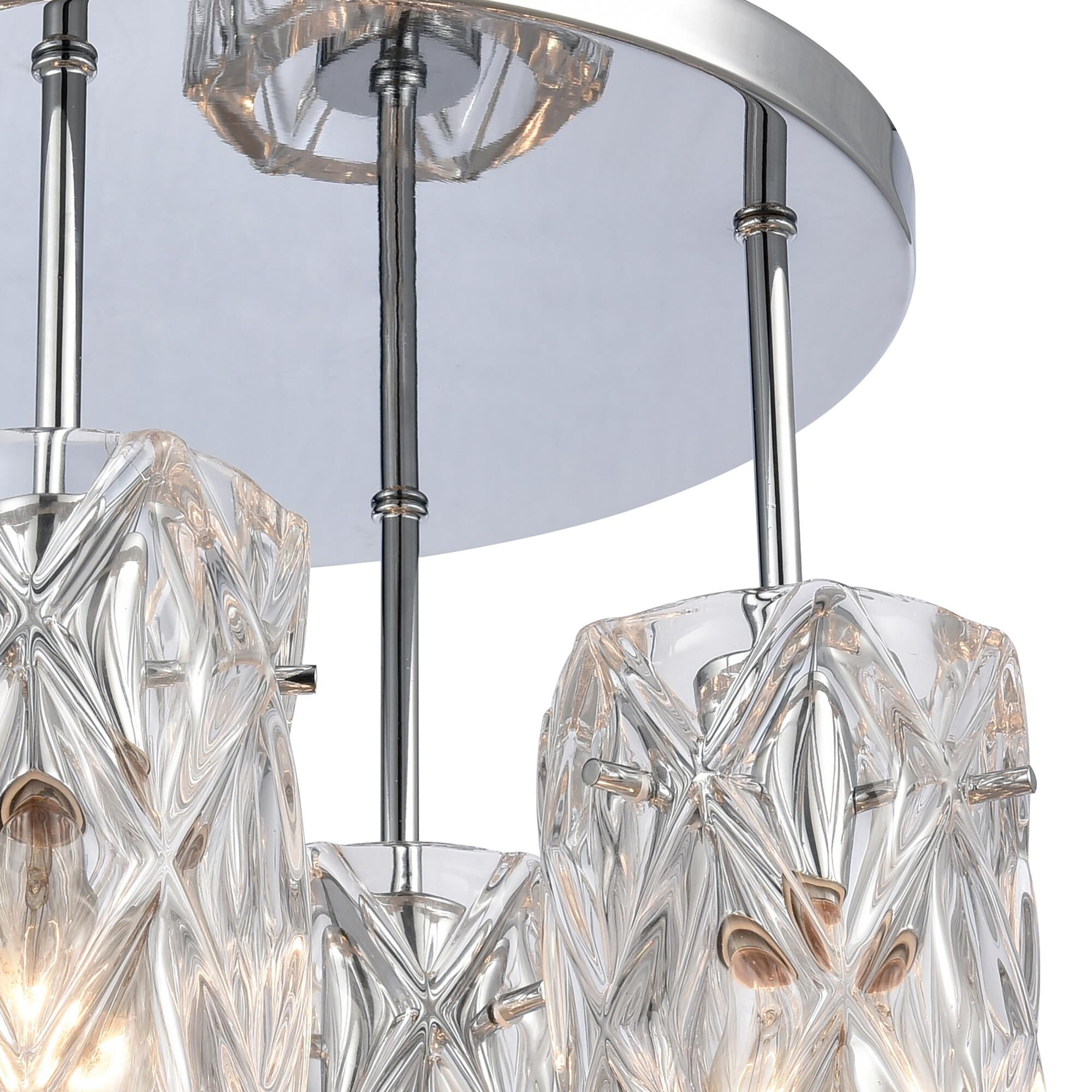 Forma de Crystal 13 Inch 4 Light Semi Flush Mount by ELK Home