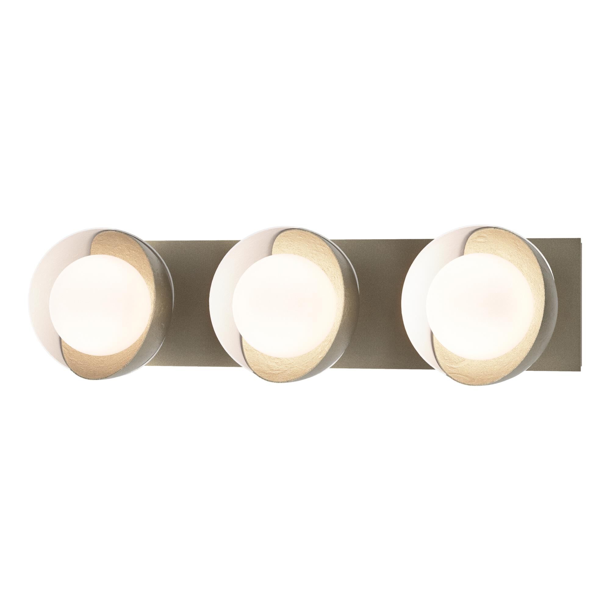 Shown in Soft Gold finish and Opal glass