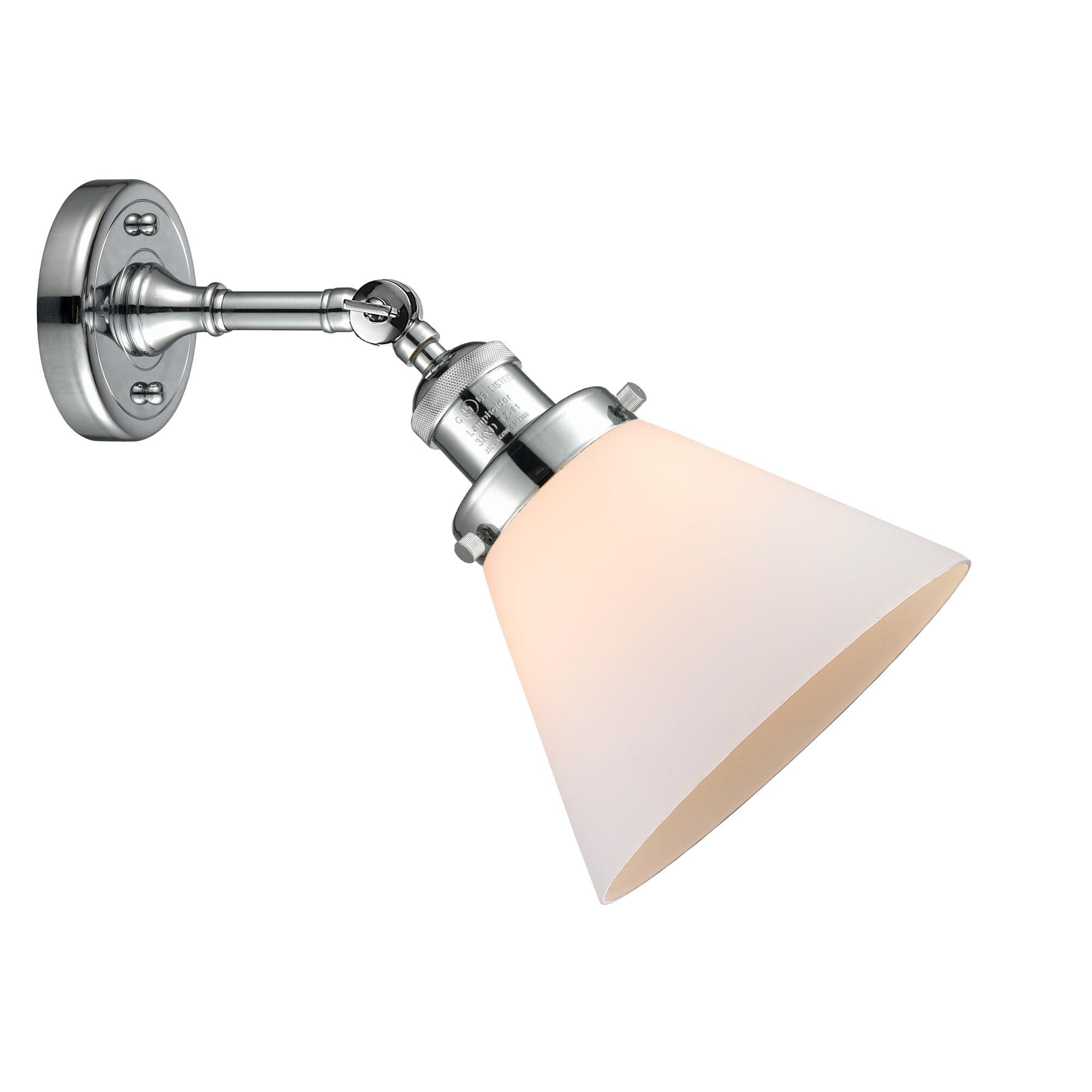 Shown in Polished Chrome finish and Frosted glass and None accent