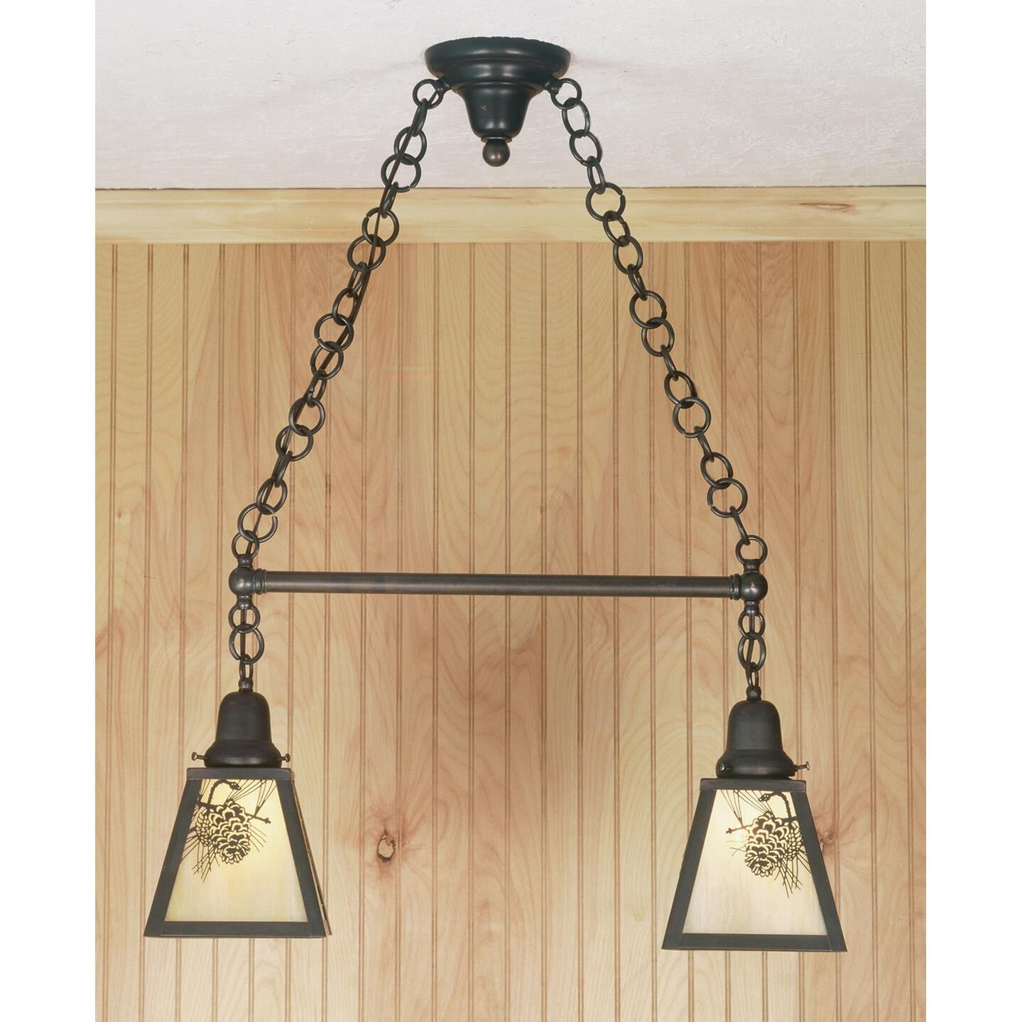 Winter Pine 26 Inch 2 Light Linear Suspension Light by Meyda Lighting