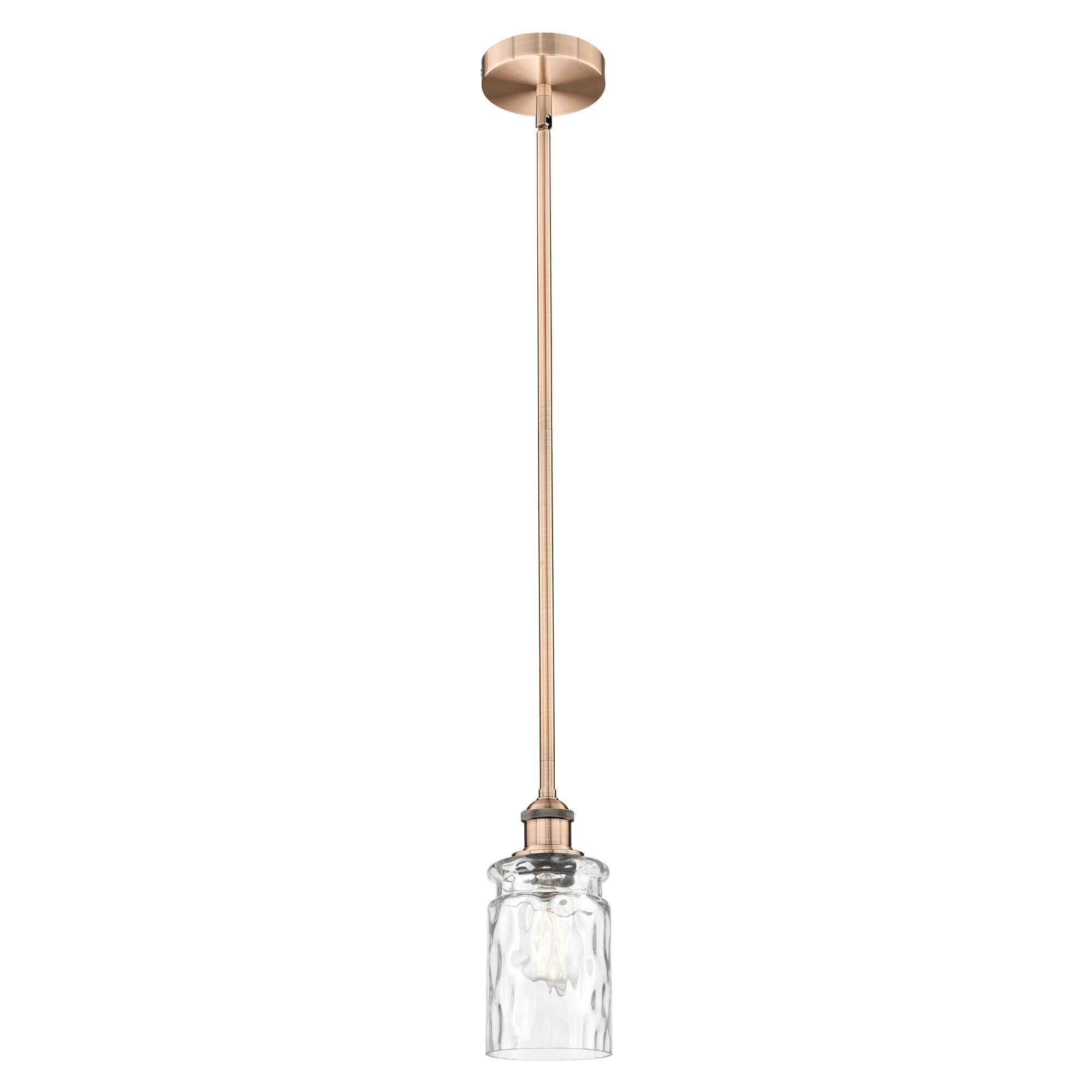 Shown in Antique Copper finish and Clear Water glass