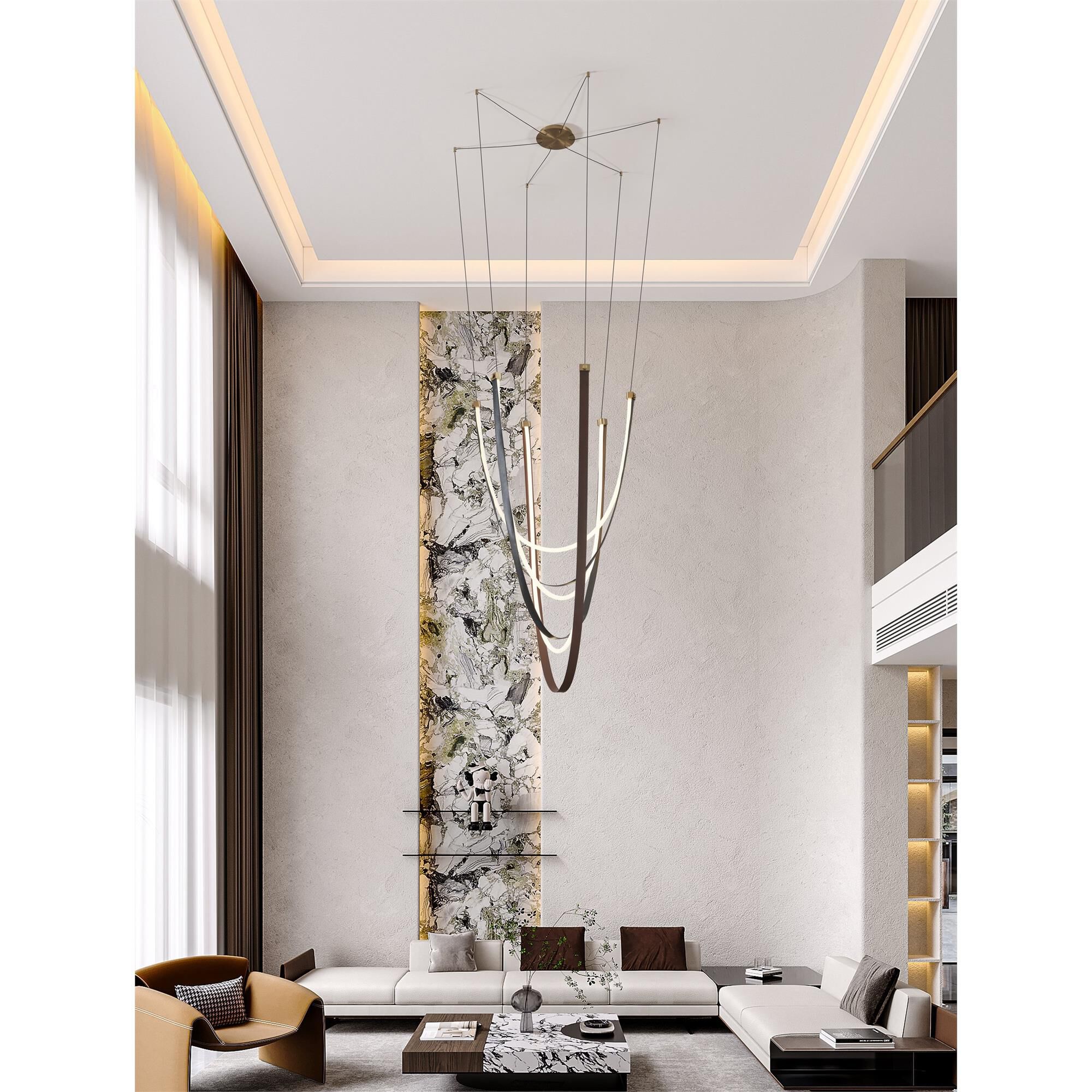 Shown in Champagne Gold finish and White shade