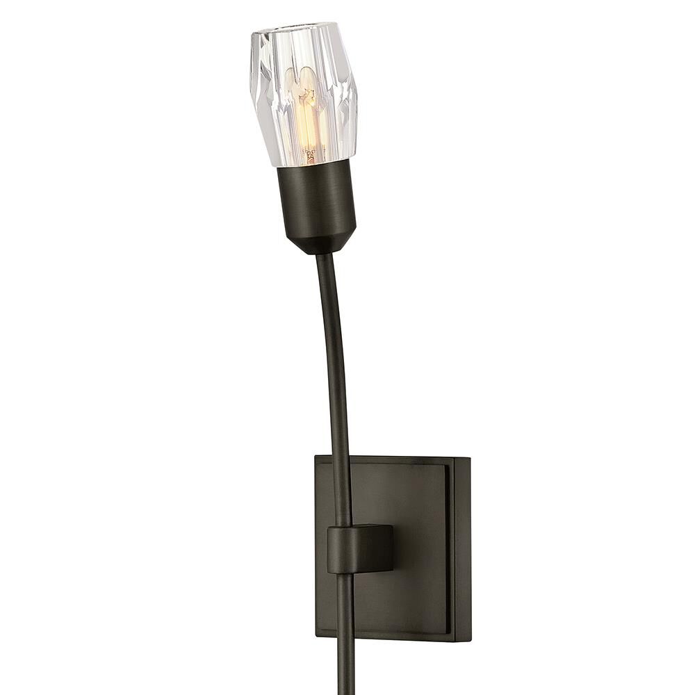 Shown in Black Oxide finish and Faceted Clear Crystal glass