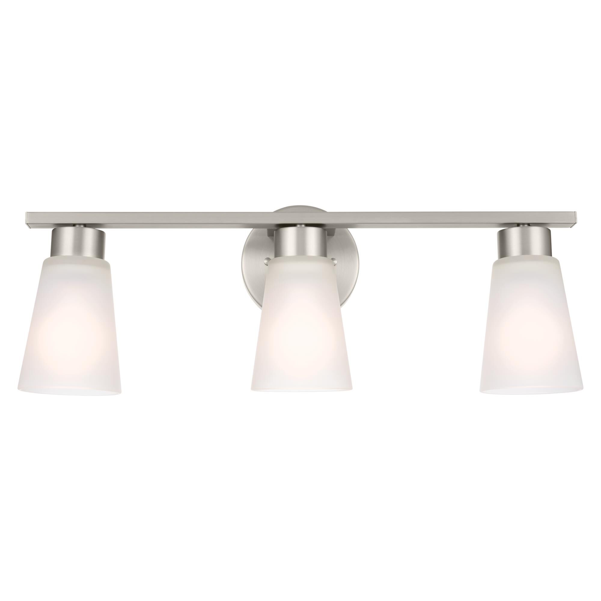 Shown in Brushed Nickel finish and Clear glass