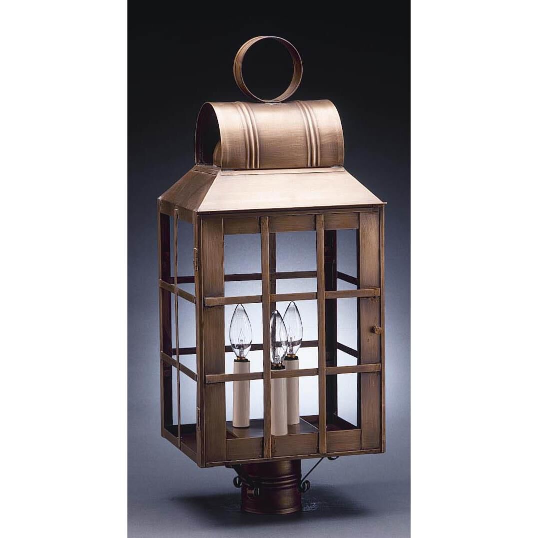Lynn 24 Inch Tall 3 Light Outdoor Post Lamp by Northeast Lantern