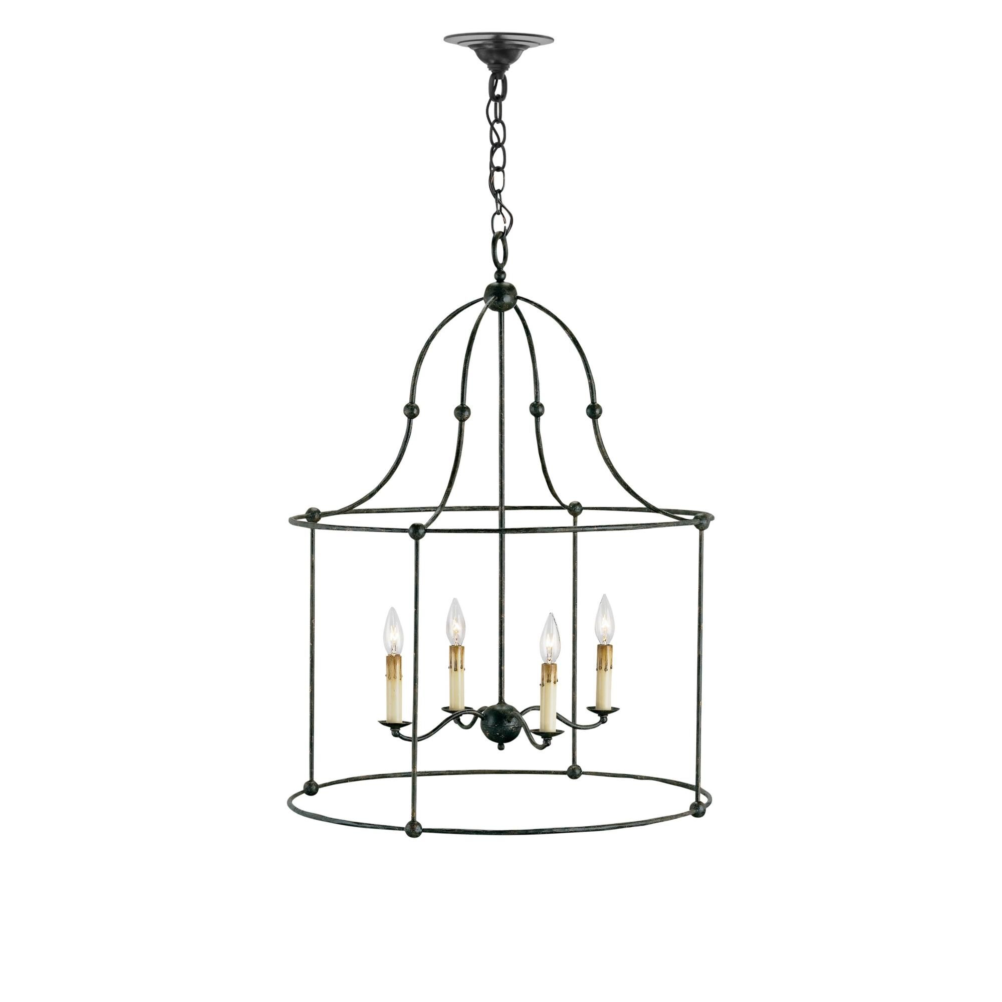 Fitzjames 25 Inch Cage Pendant by Currey and Company