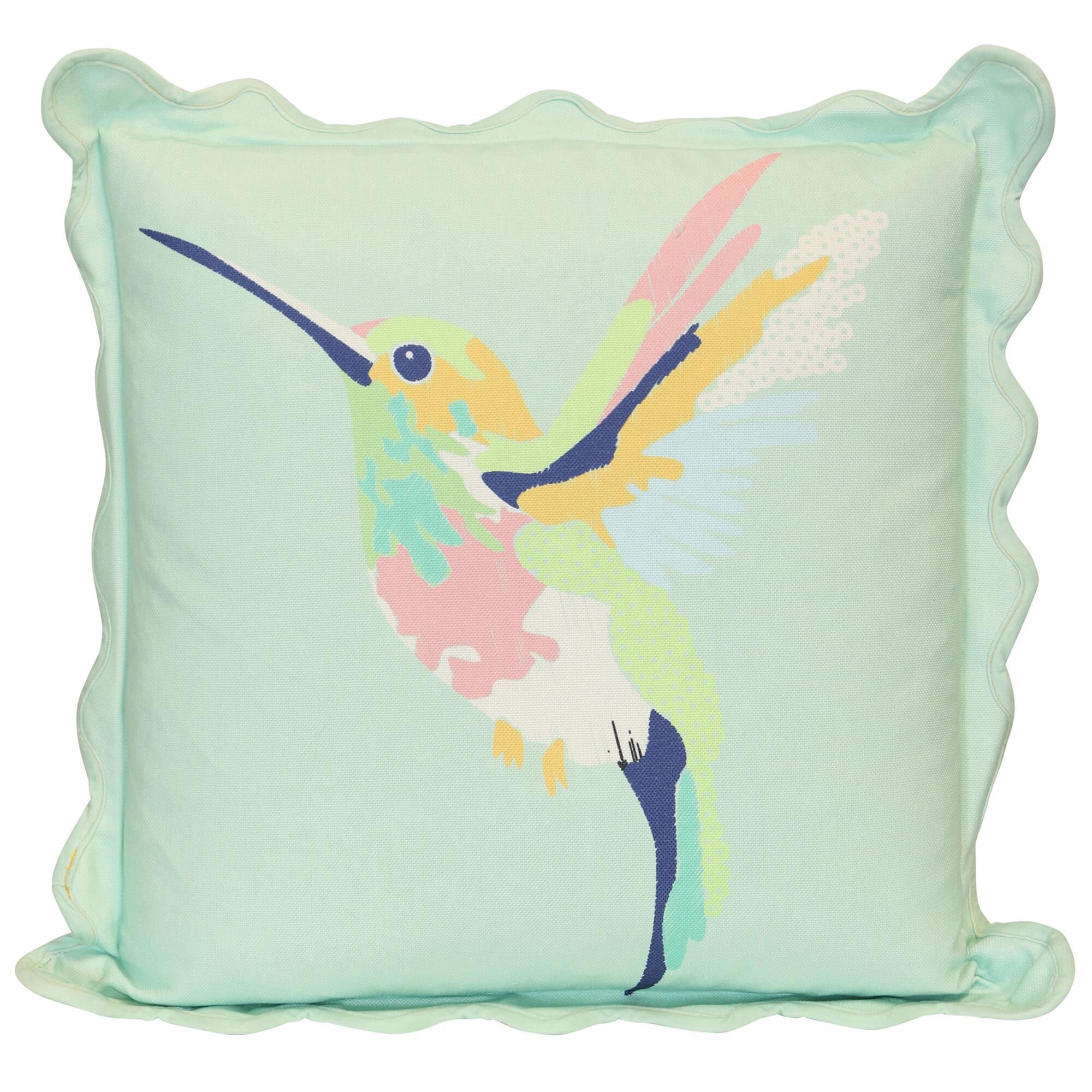Tamara Day Hummingbird 22 Inch Decorative Pillow by Stylecraft