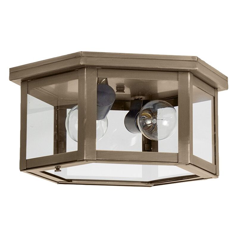 Williams 13 Inch 2 Light Outdoor Flush Mount by Northeast Lantern