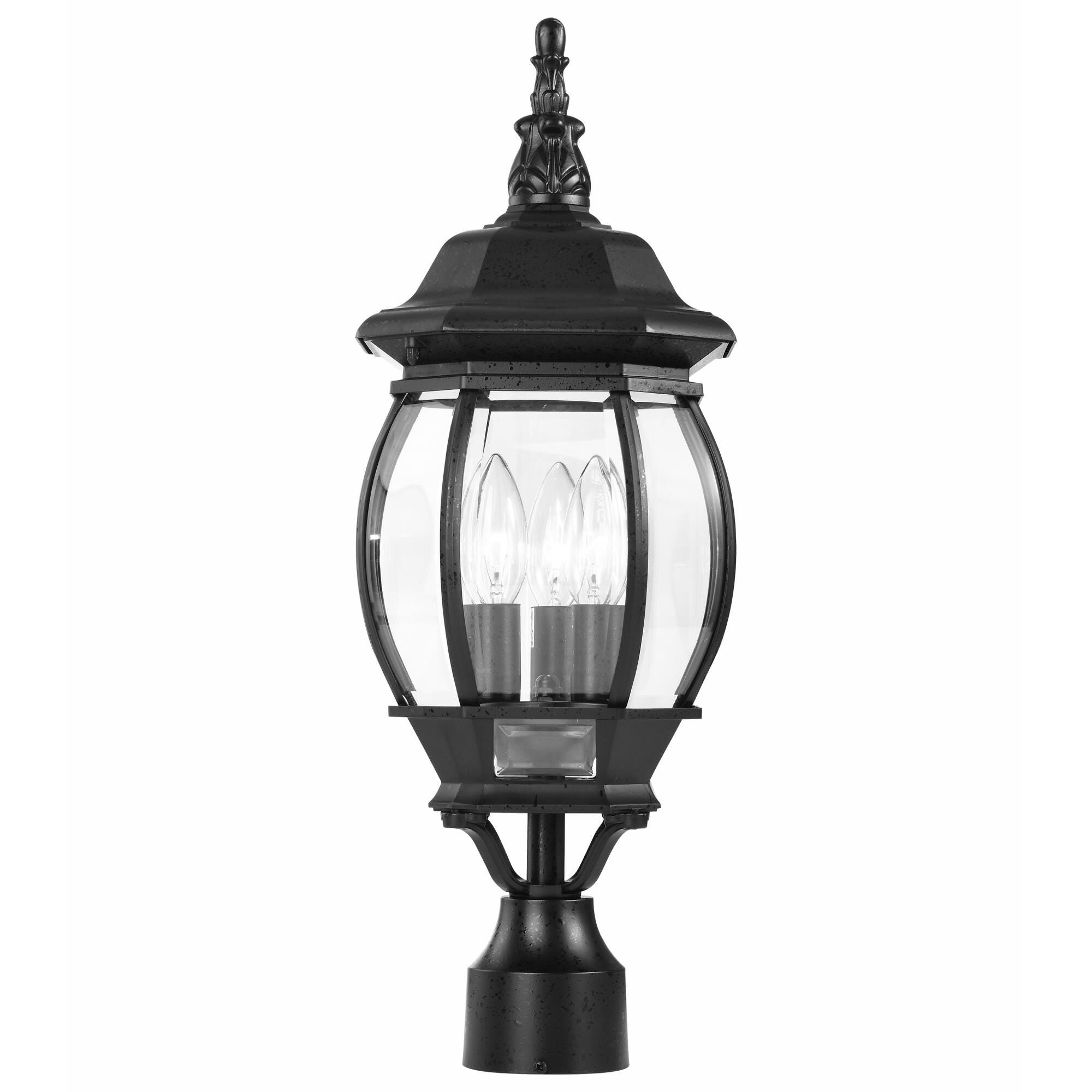 Central Park 21 Inch Tall 3 Light Outdoor Post Lamp by Nuvo Lighting