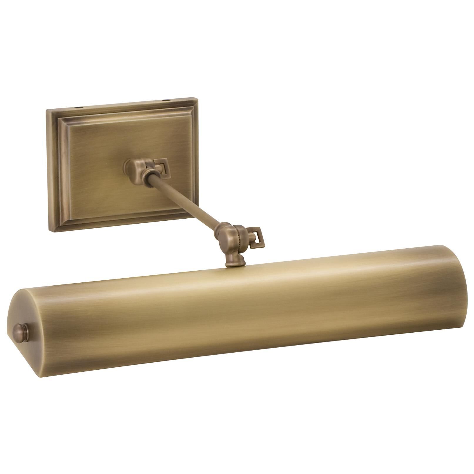 Shown in Antique Brass finish and Metal shade