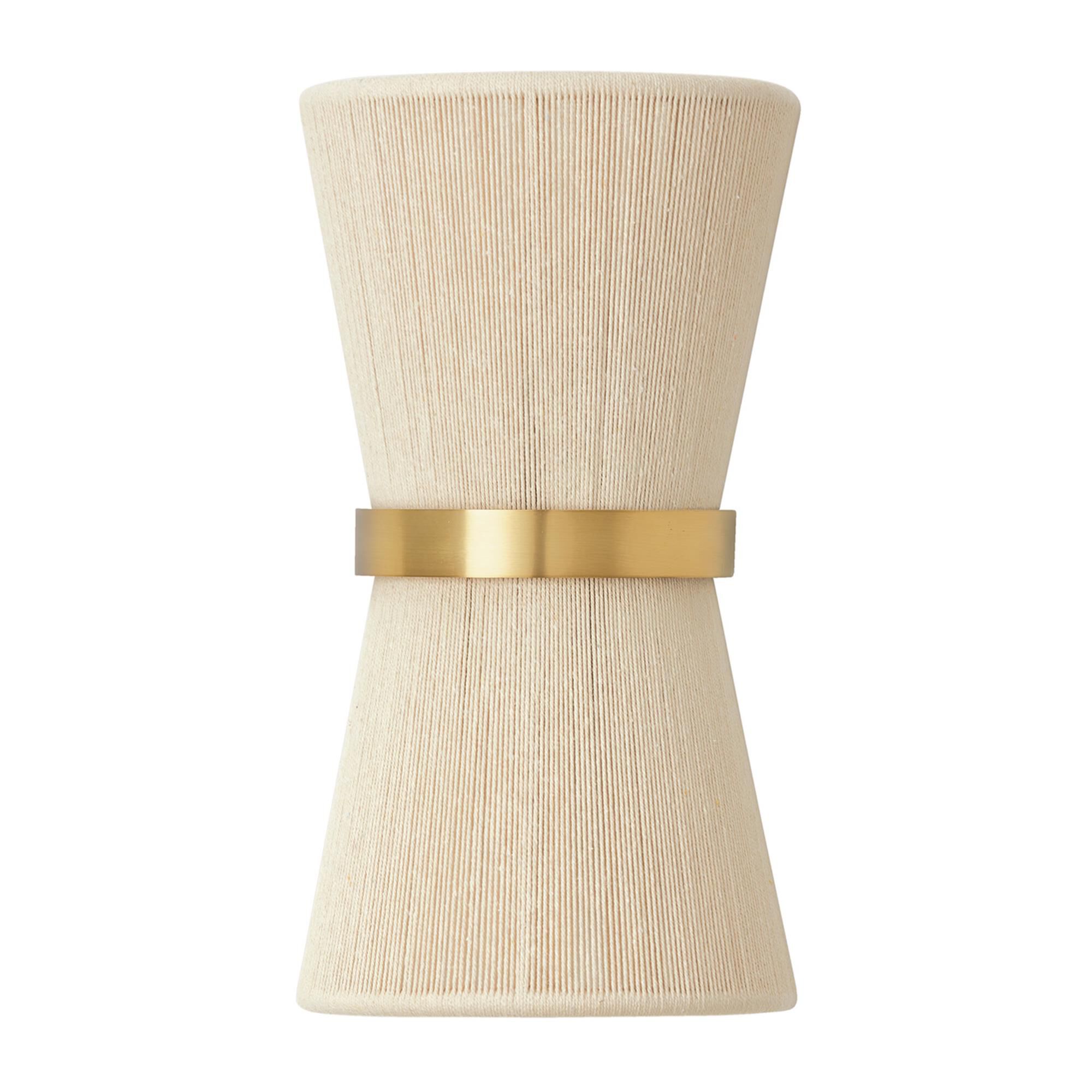 Shown in Bleached Natural Rope and Patinaed Brass finish
