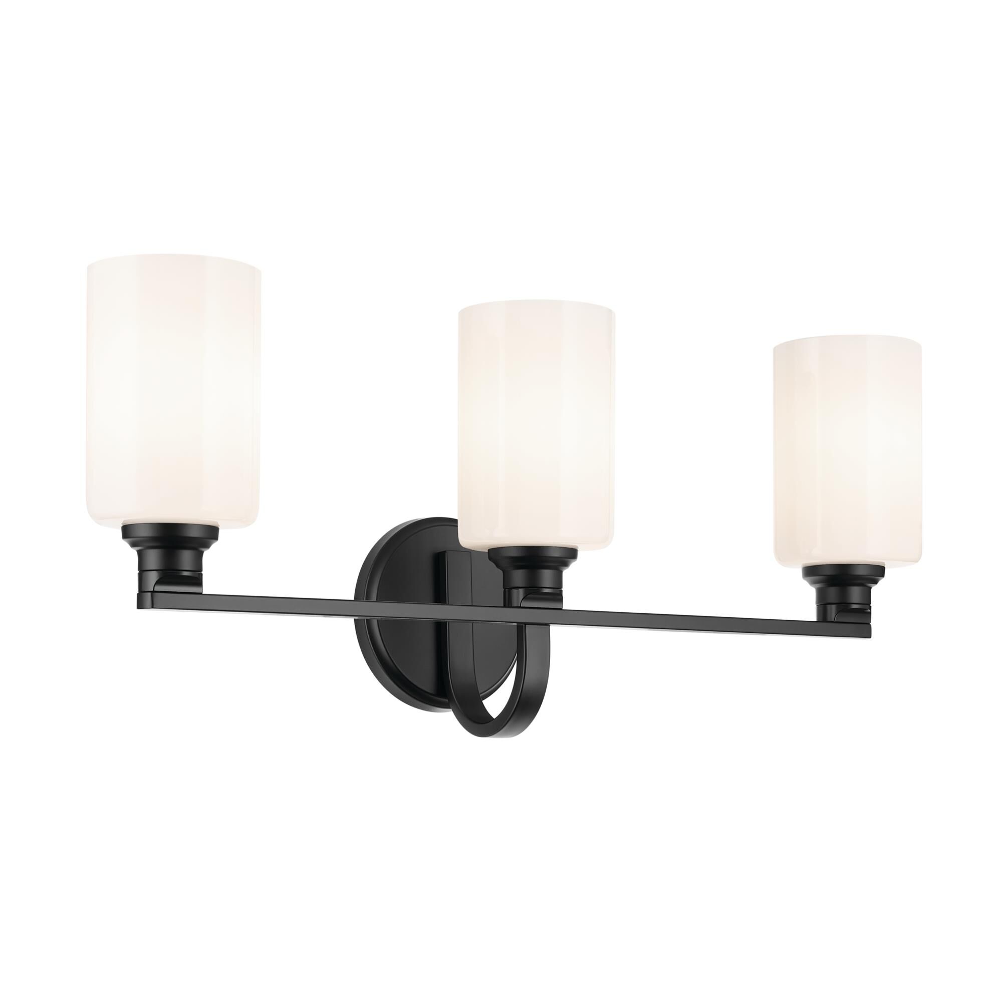 Shown in Black finish and Opal glass