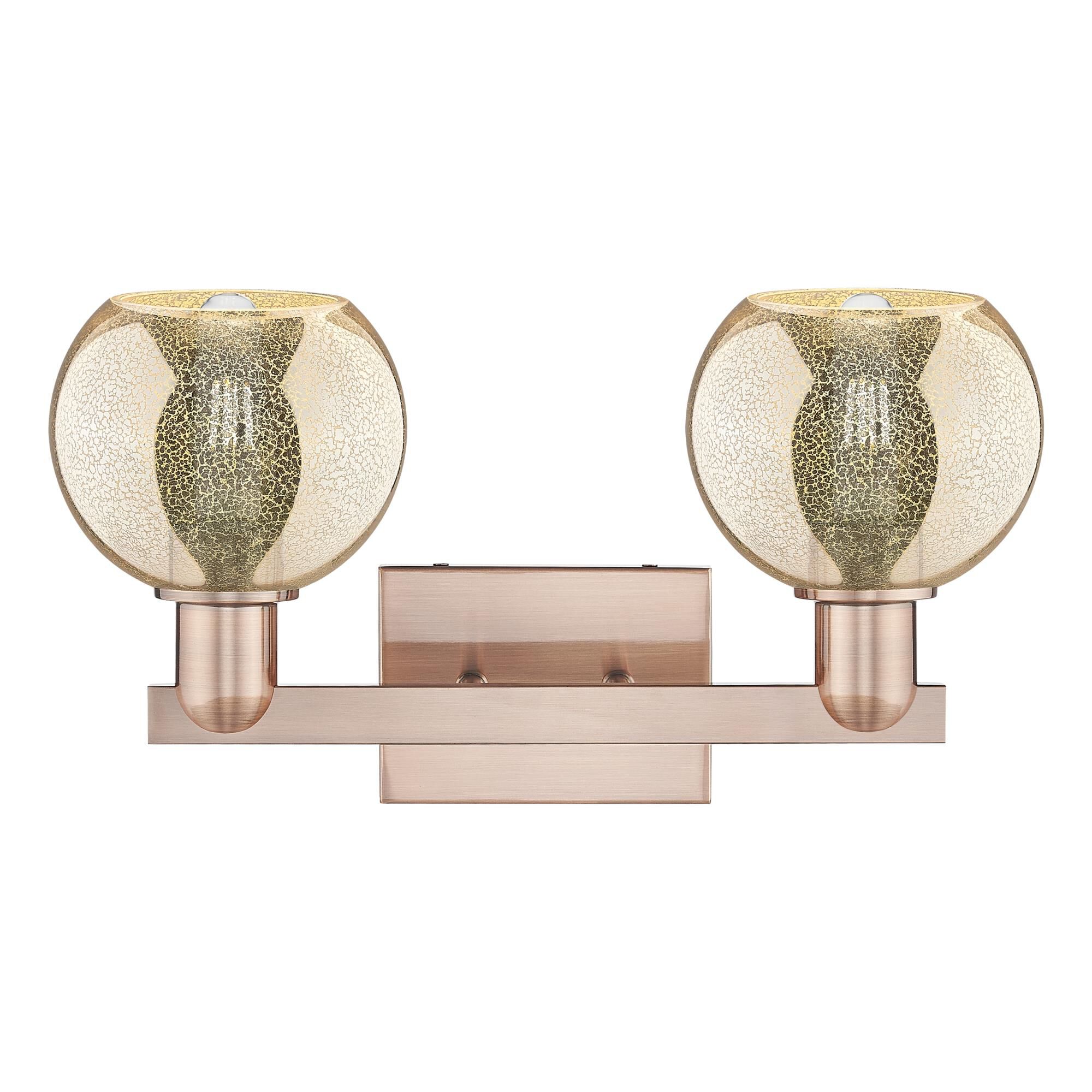 Shown in Antique Copper finish and Mercury glass