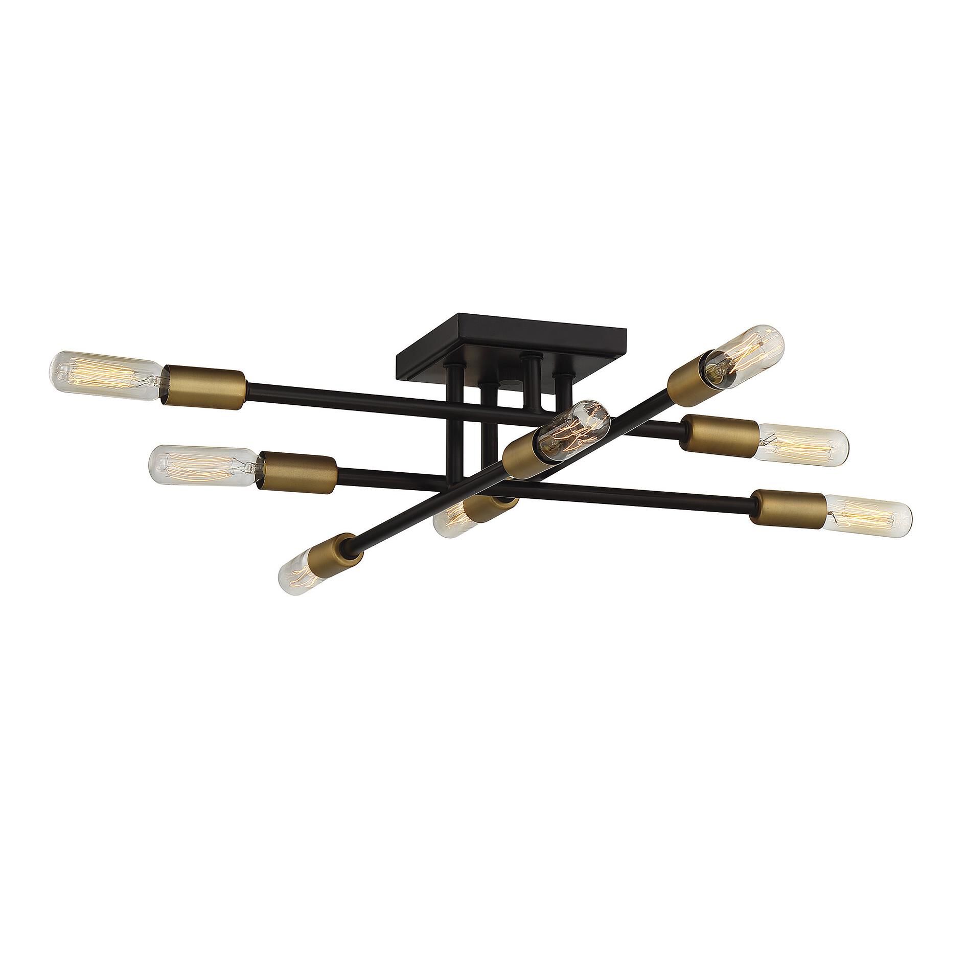 Lyrique 19 Inch 8 Light Semi Flush Mount by Savoy House