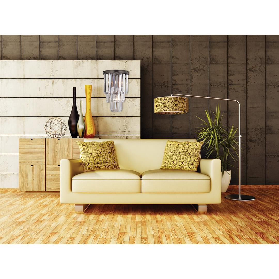 Shown in Burnished Bronze finish and Optic Acrylic crystal 