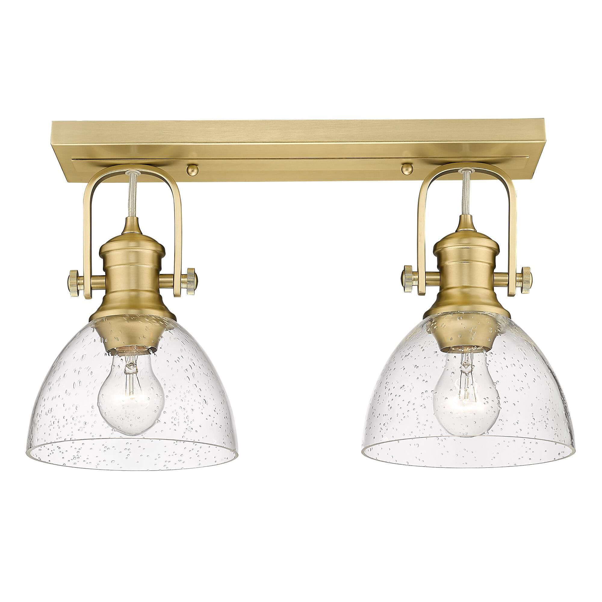 Hines 17 Inch 2 Light Semi Flush Mount by Golden Lighting
